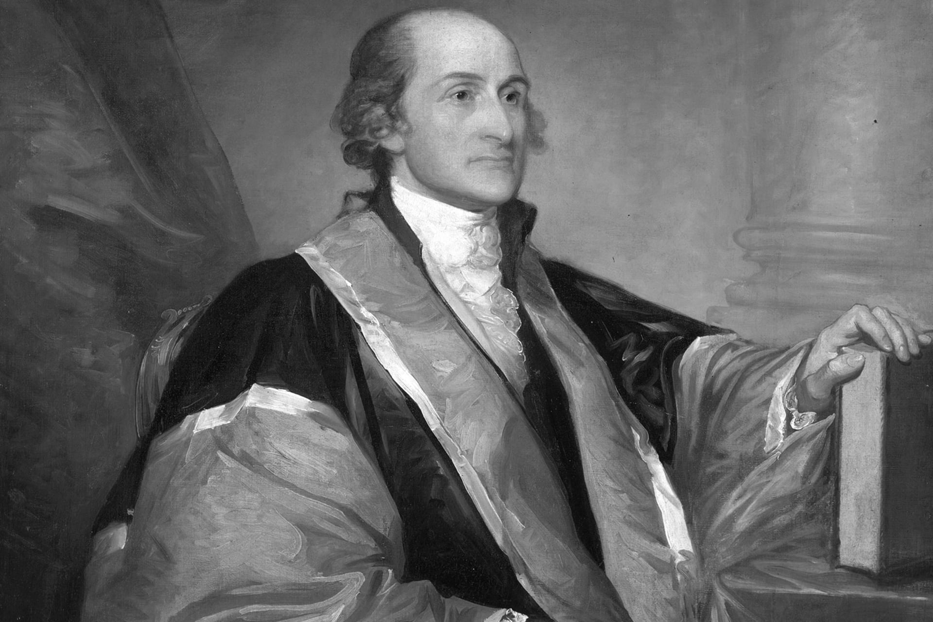 A black and white portrait of John Jay.