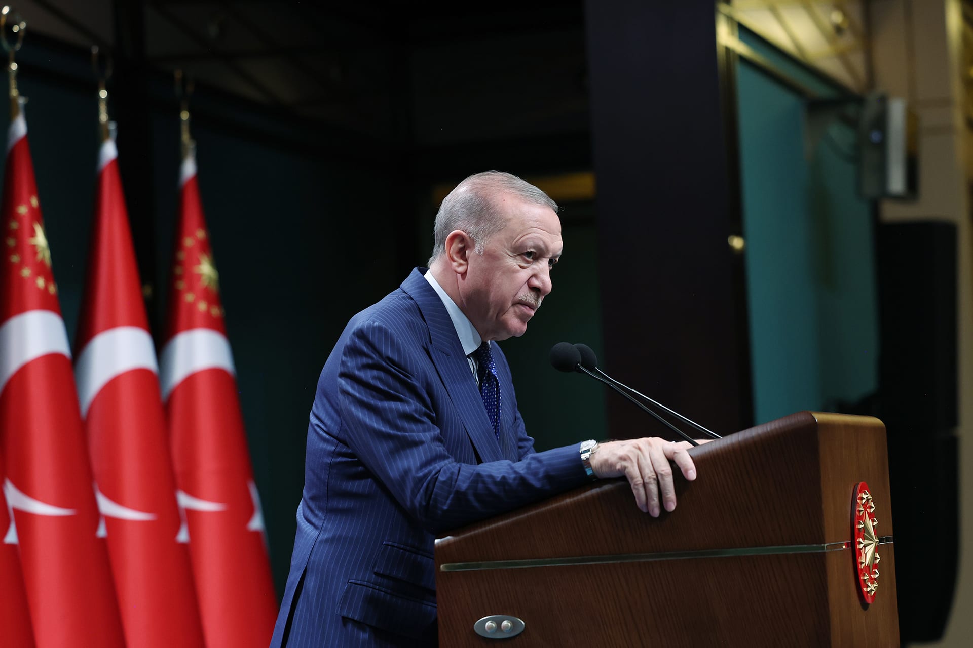 <p>Turkish President Recep Tayyip Erdoğan at the Presidential Complex in Ankara, Turkey, on June 30, 2026.</p>
