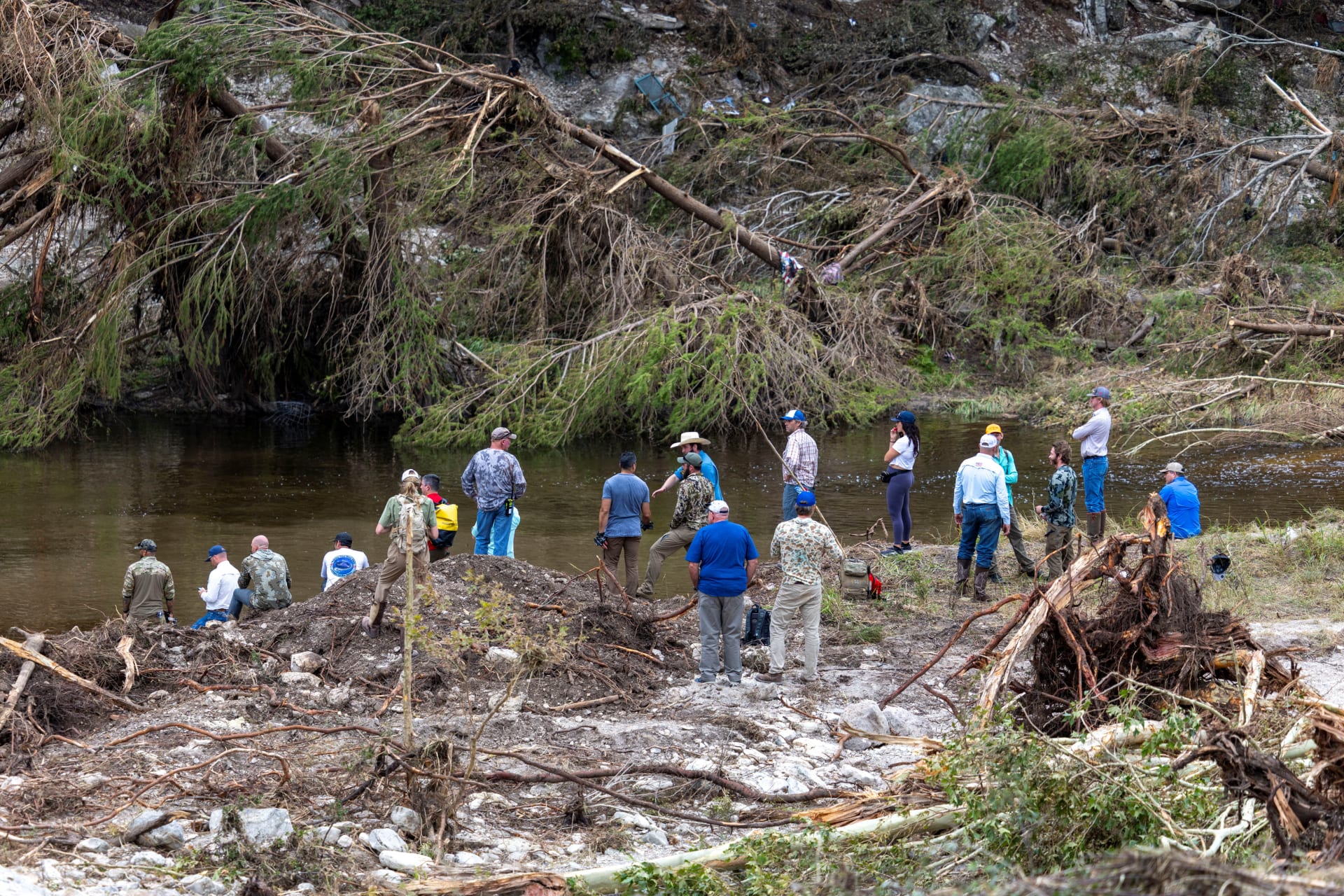 Aftermath of deadly flooding in Hunt, Texas