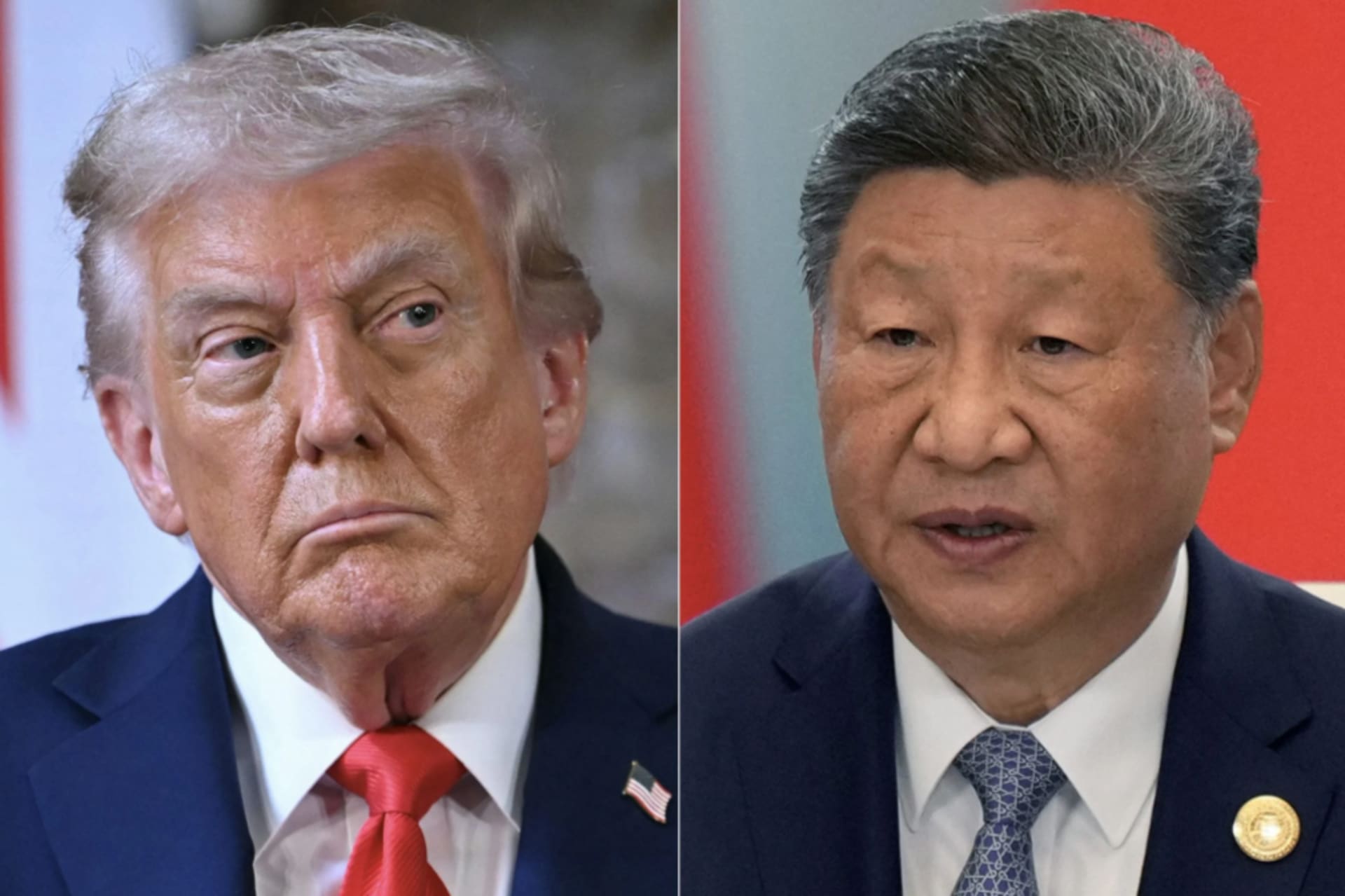 <p>File photos of U.S. President Donald Trump and Chinese President Xi Jinping.</p>