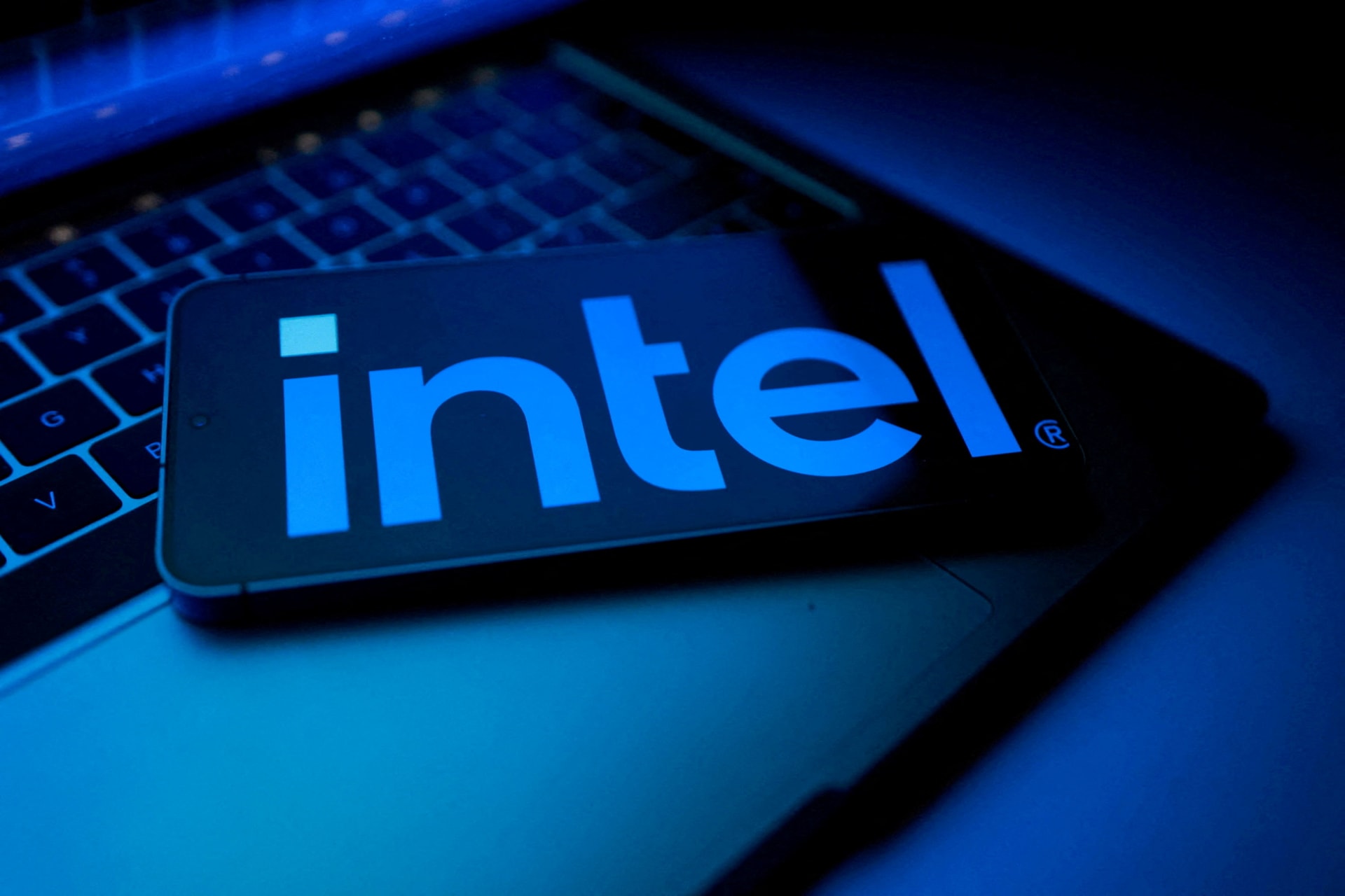 FILE PHOTO: Illustration shows Intel logo