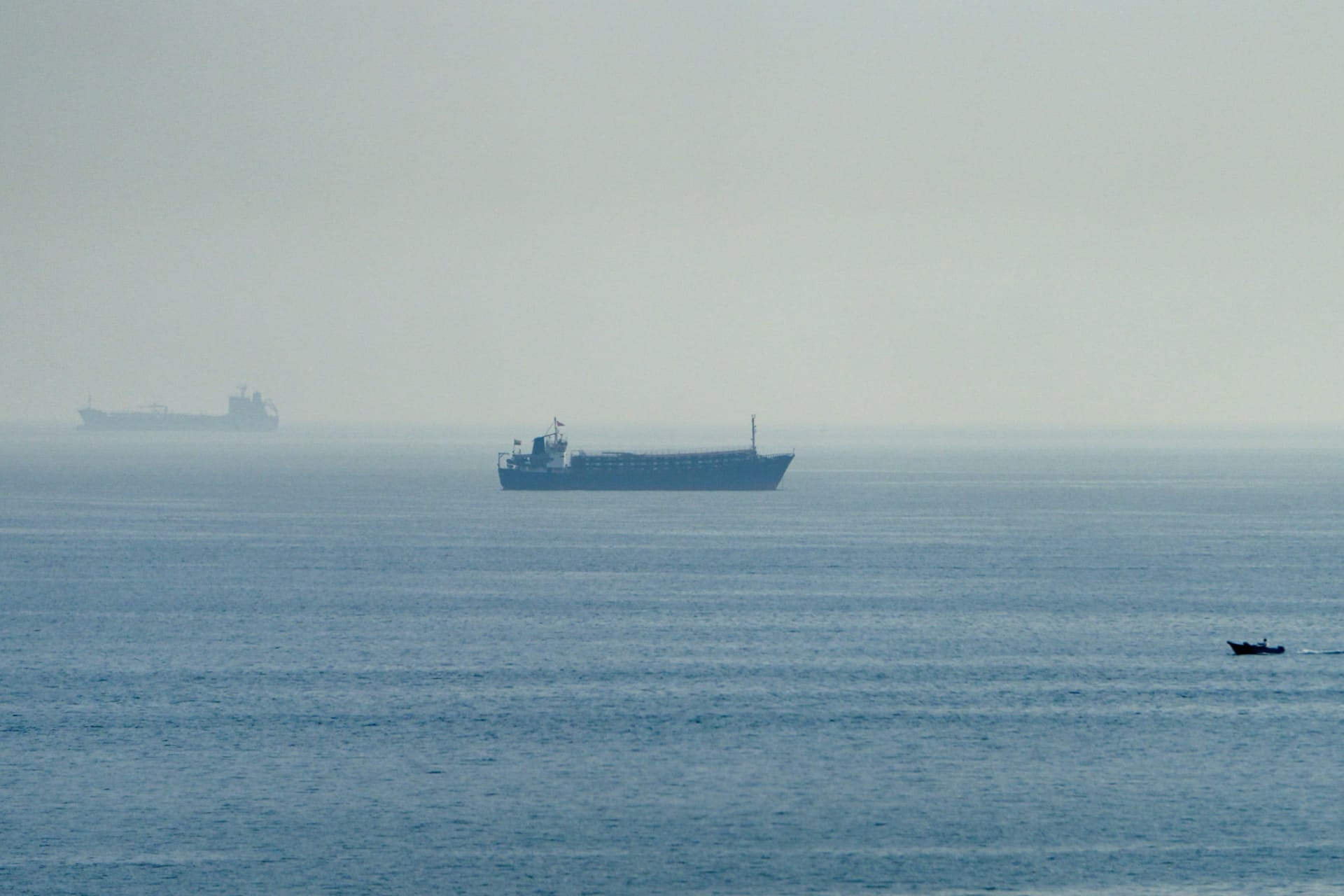 <p>Vessels in the Strait of Hormuz, as seen from Musandam, Oman, July 31, 2026. </p>
