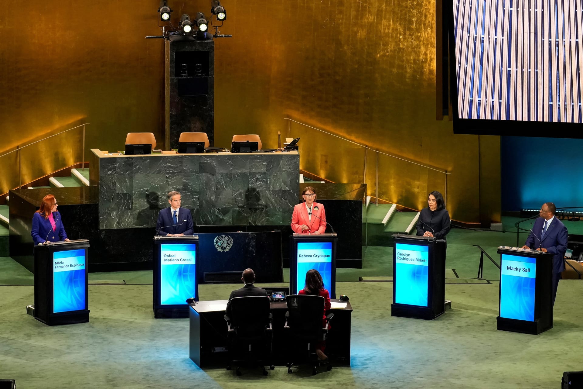 Candidates for the position of United Nations secretary-general participate in the "UN Town Hall: The Next Secretary-General" in New York City,