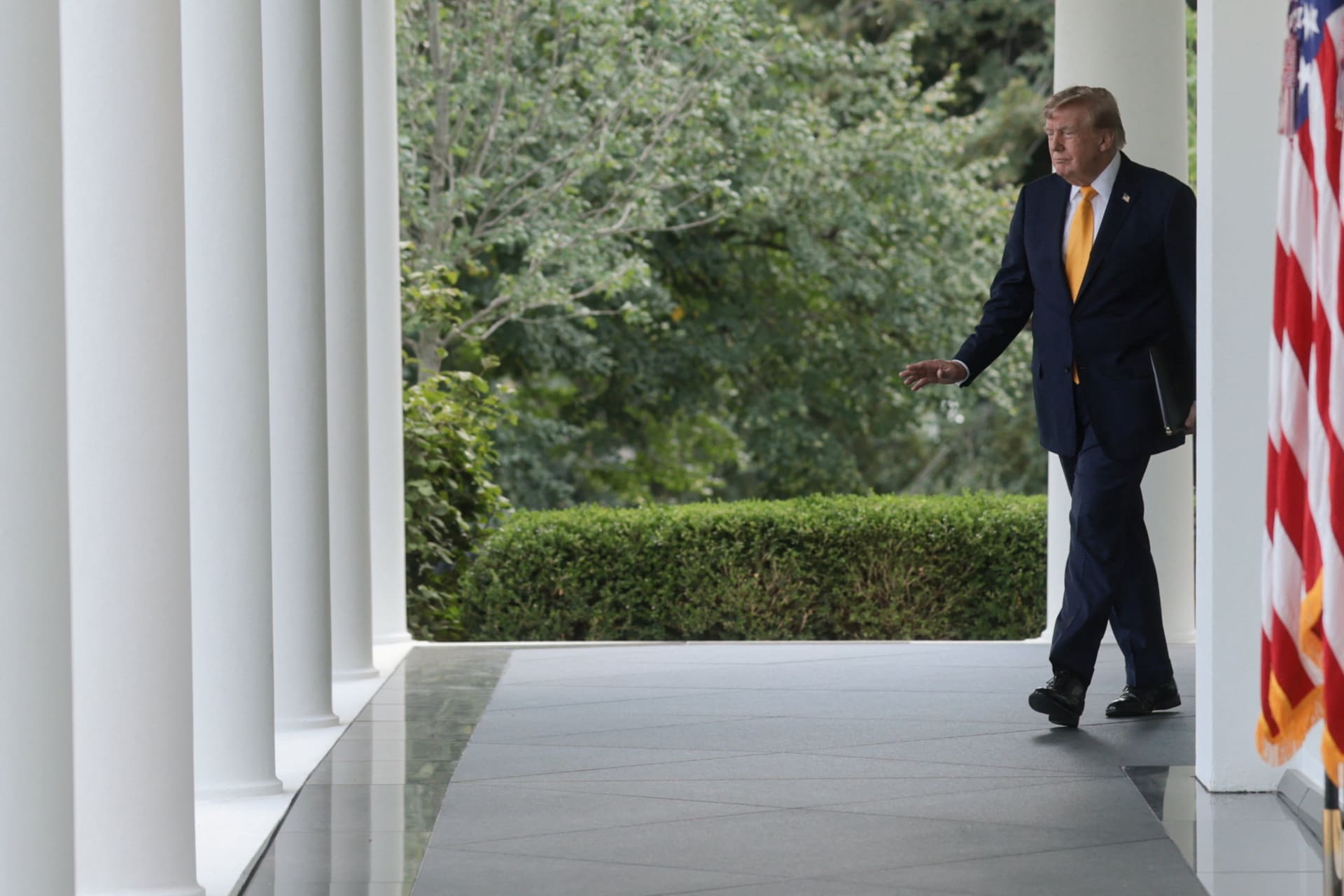 U.S. President Donald Trump hosts a back-to-school-themed event at the White House