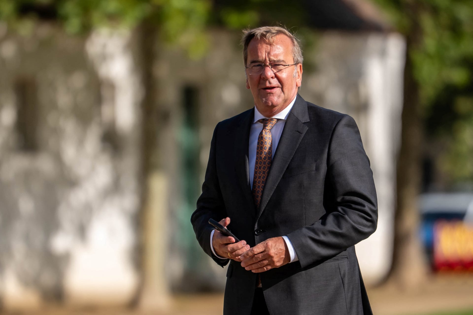 <p>German Defence Minister Boris Pistorius arrives for a two day cabinet retreat at Neuhardenberg manor outside Berlin, Germany, August 26, 2026.</p>