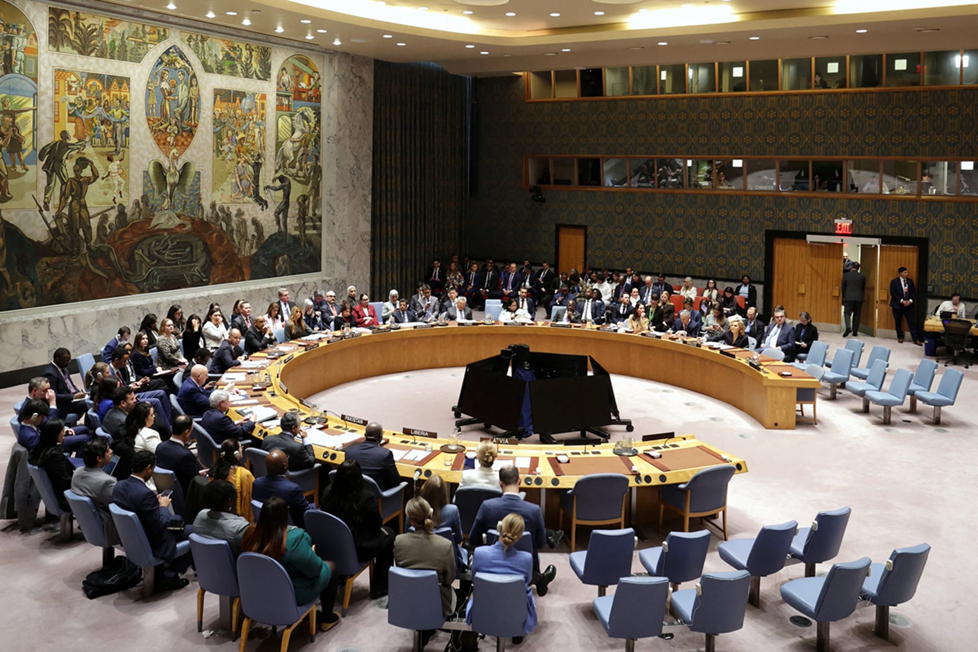 <p>U.S. First Lady Melania Trump presides over a UN Security Council meeting at the UN Headquarters in New York City, on March 2, 2026.</p>
