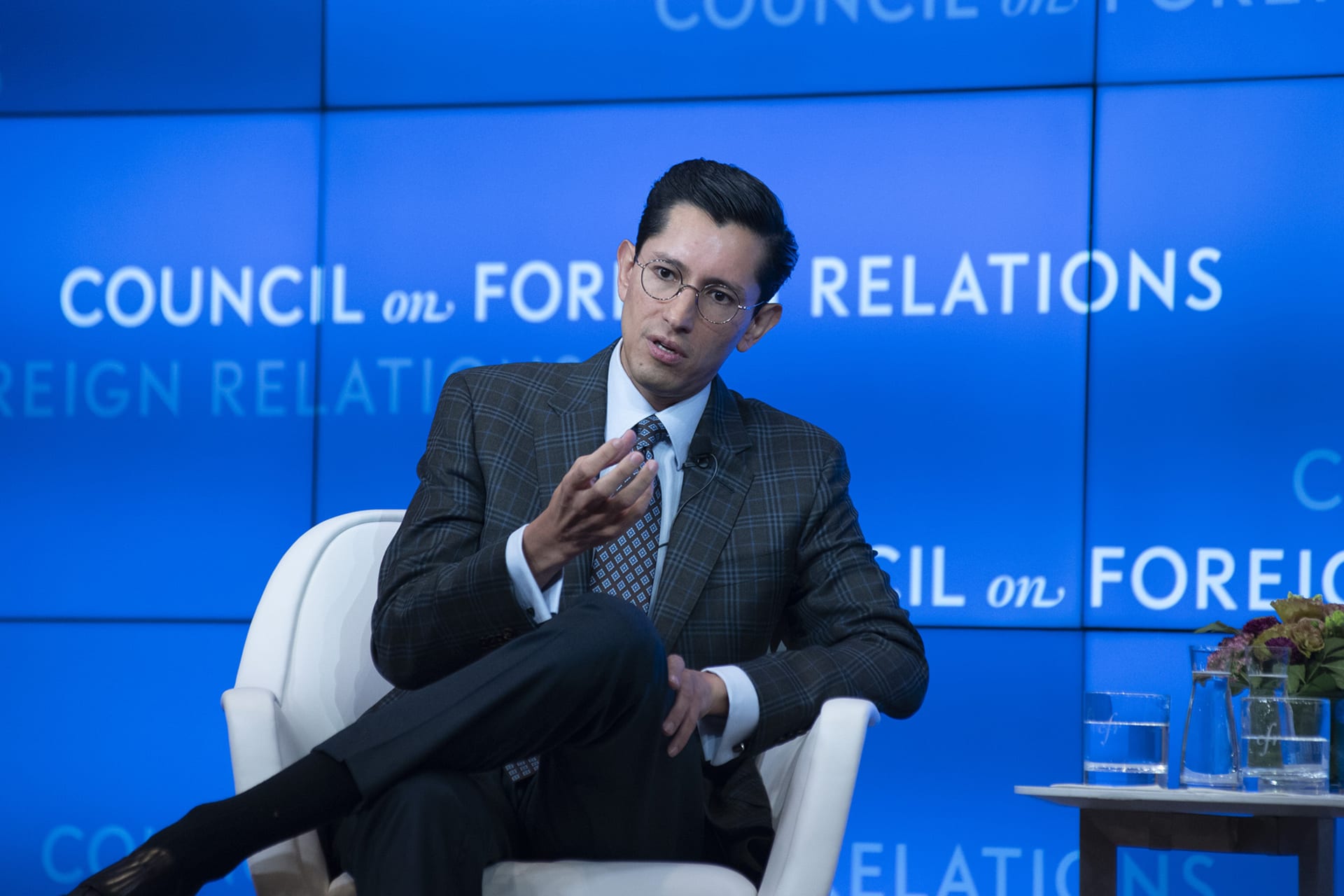 <p>Mexican Secretary of Foreign Affairs Roberto Velasco speaks at CFR in New York, on September 25, 2026.</p>
