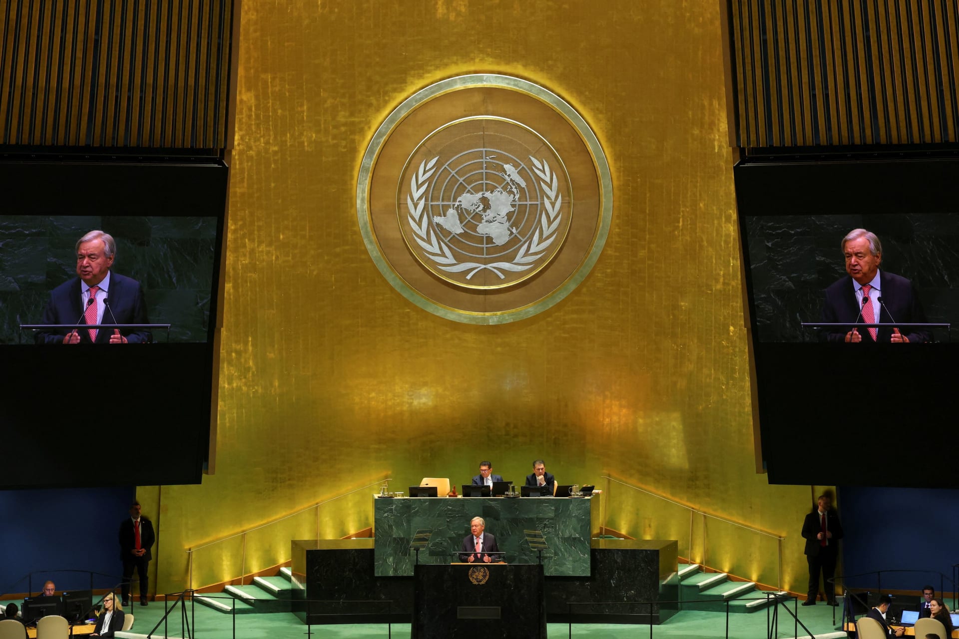 United Nations Secretary-General Antonio Guterres addresses the 81st United Nations General Assembly at UN headquarters in New York City, US, September 22, 2026.