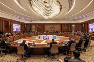 <p>World leaders meet at the 2023 G20 summit in New Delhi, India.</p>