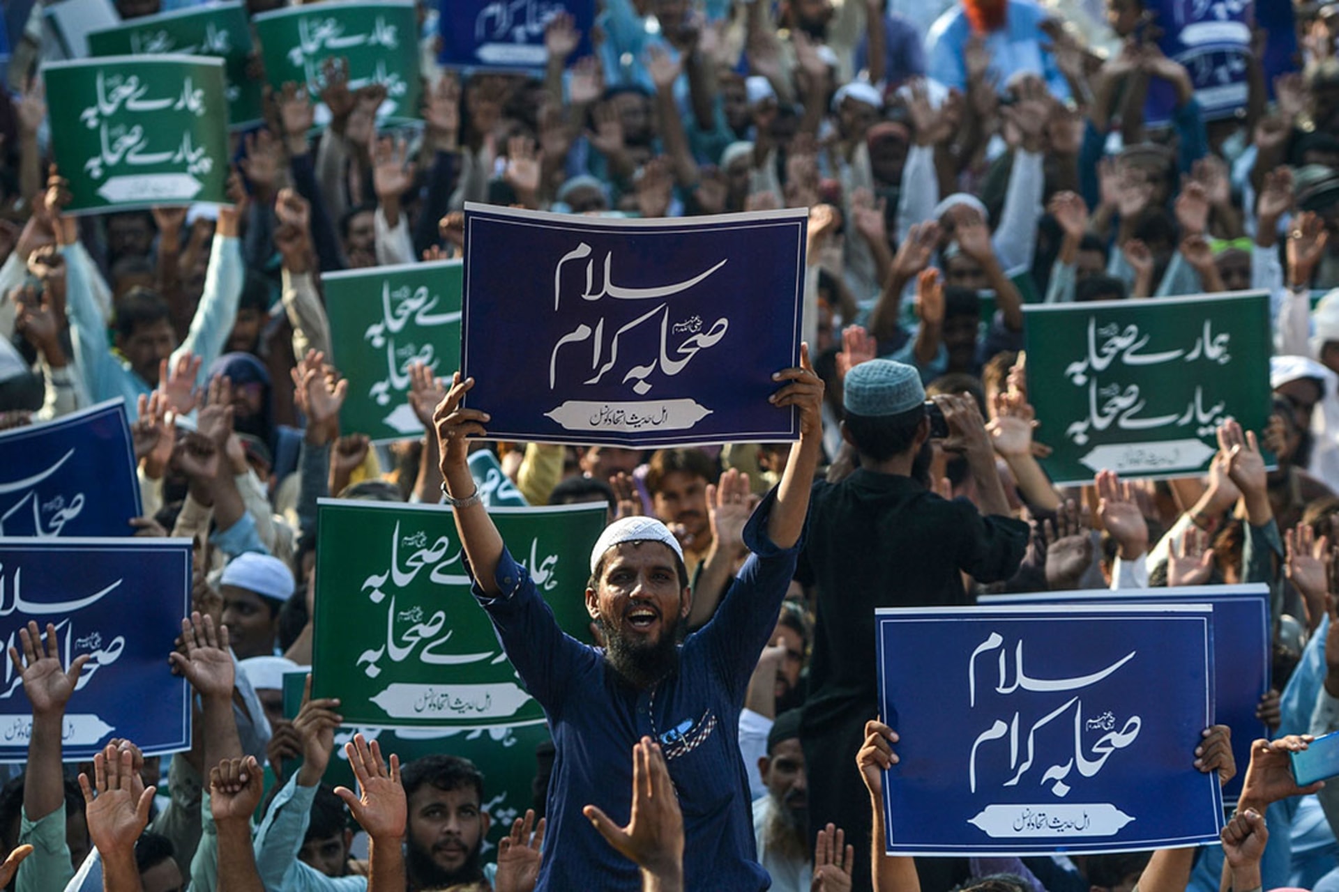 Sunni Muslims march in an anti-Shia rally in Karachi in September 2020. 