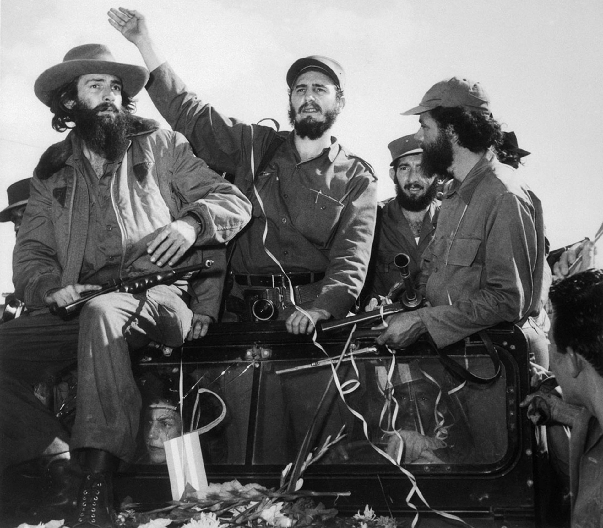 Fidel Castro arrives in Havana after Fulgencio Batista's ouster.