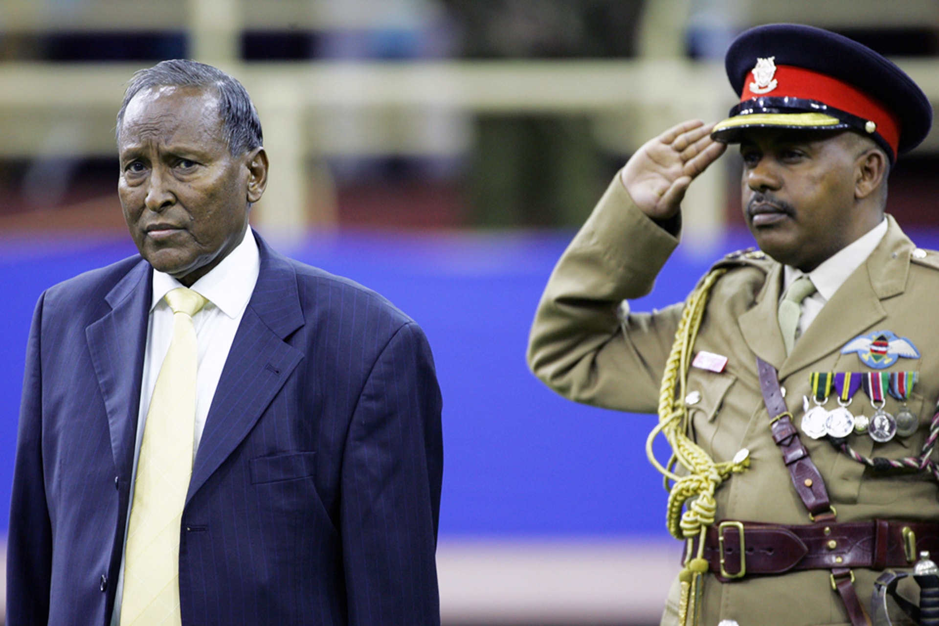 President Abdullahi Yusuf after a swearing-in ceremony in Nairobi, Kenya. Radu Sigheti/Reuters