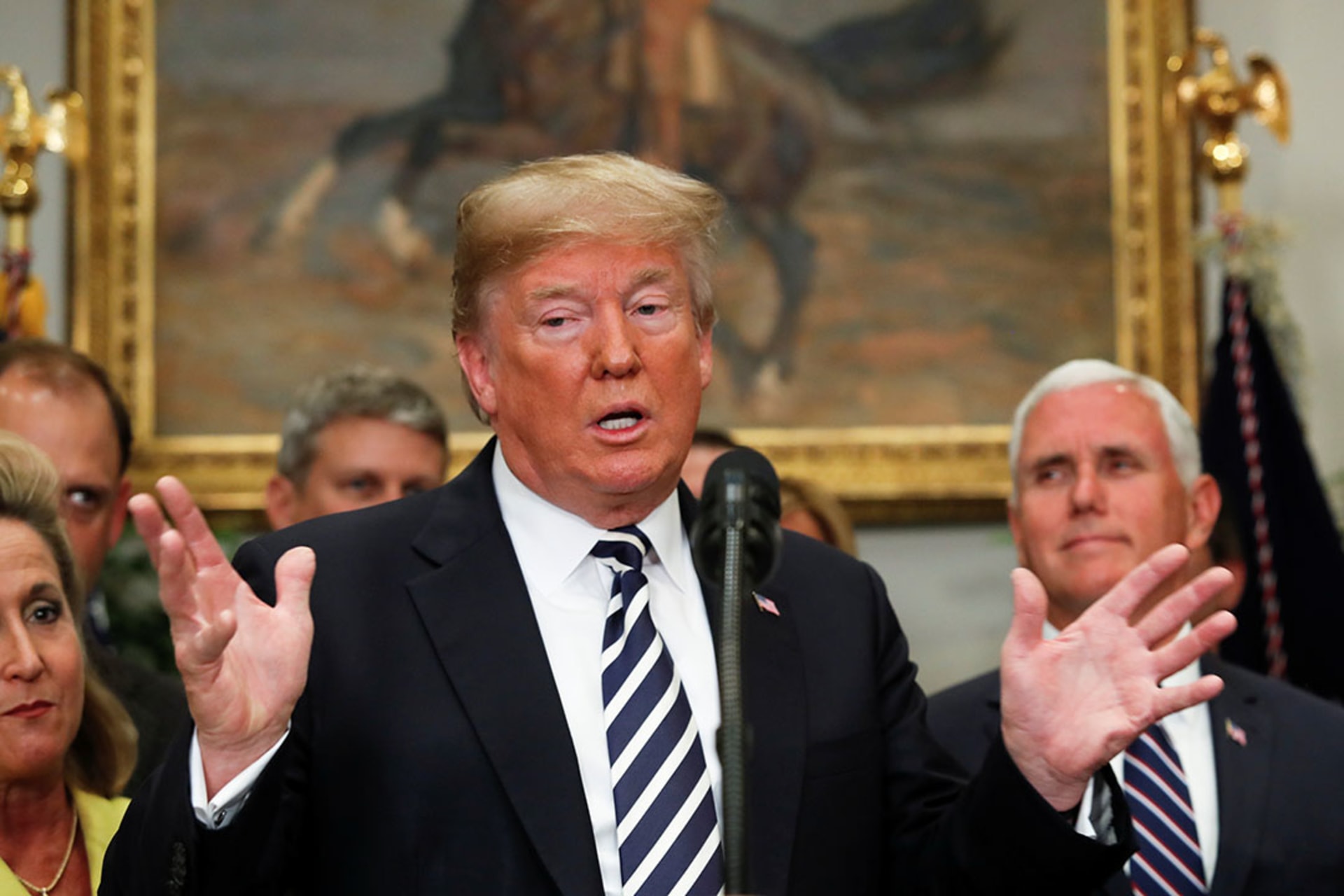 President Trump at the signing ceremony for the 2018 Dodd-Frank reform bill.
