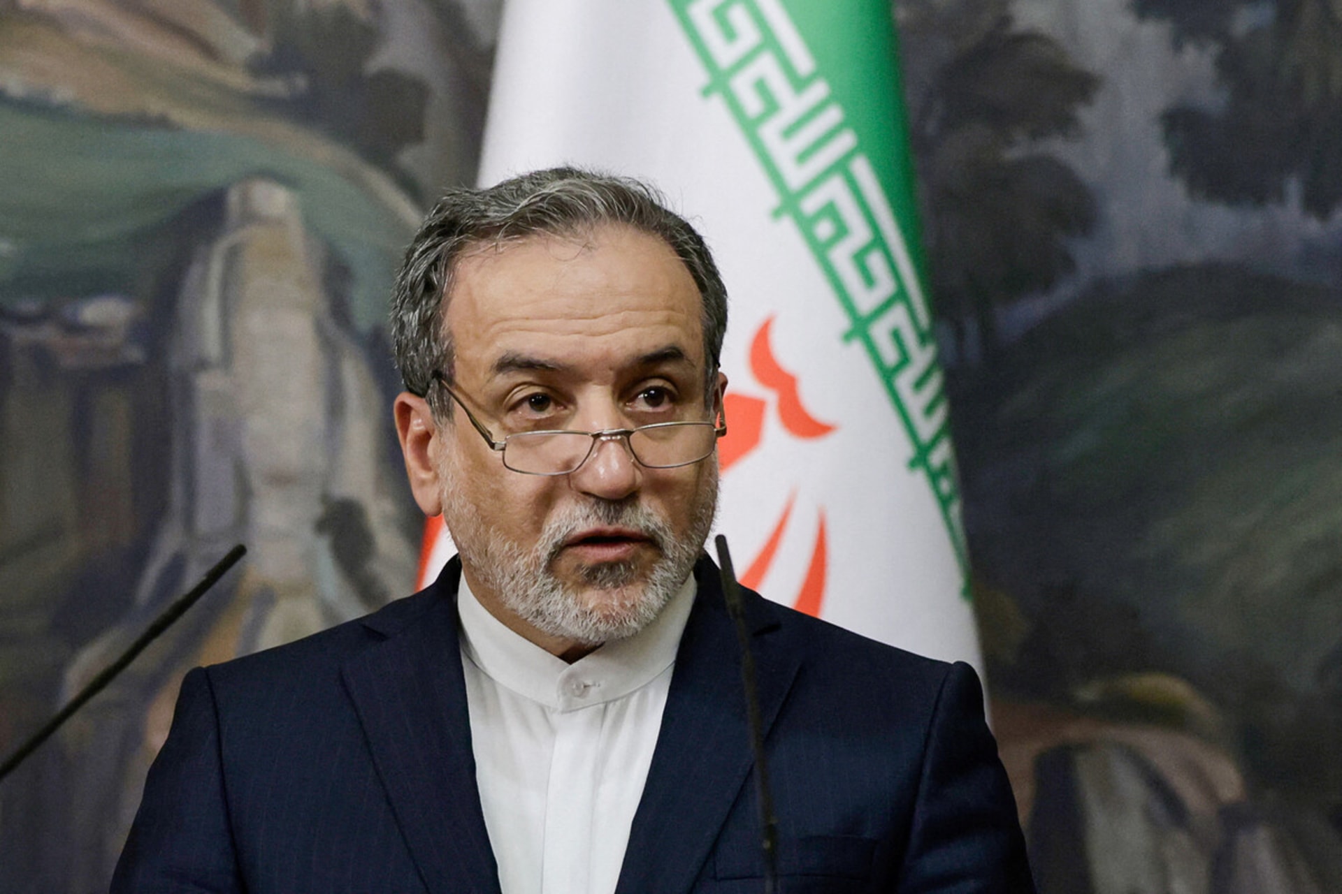 Iran’s Foreign Minister Abbas Araghchi attends a press conference following a meeting with Russia’s Foreign Minister Sergei Lavrov in Moscow, April 18, 2025.