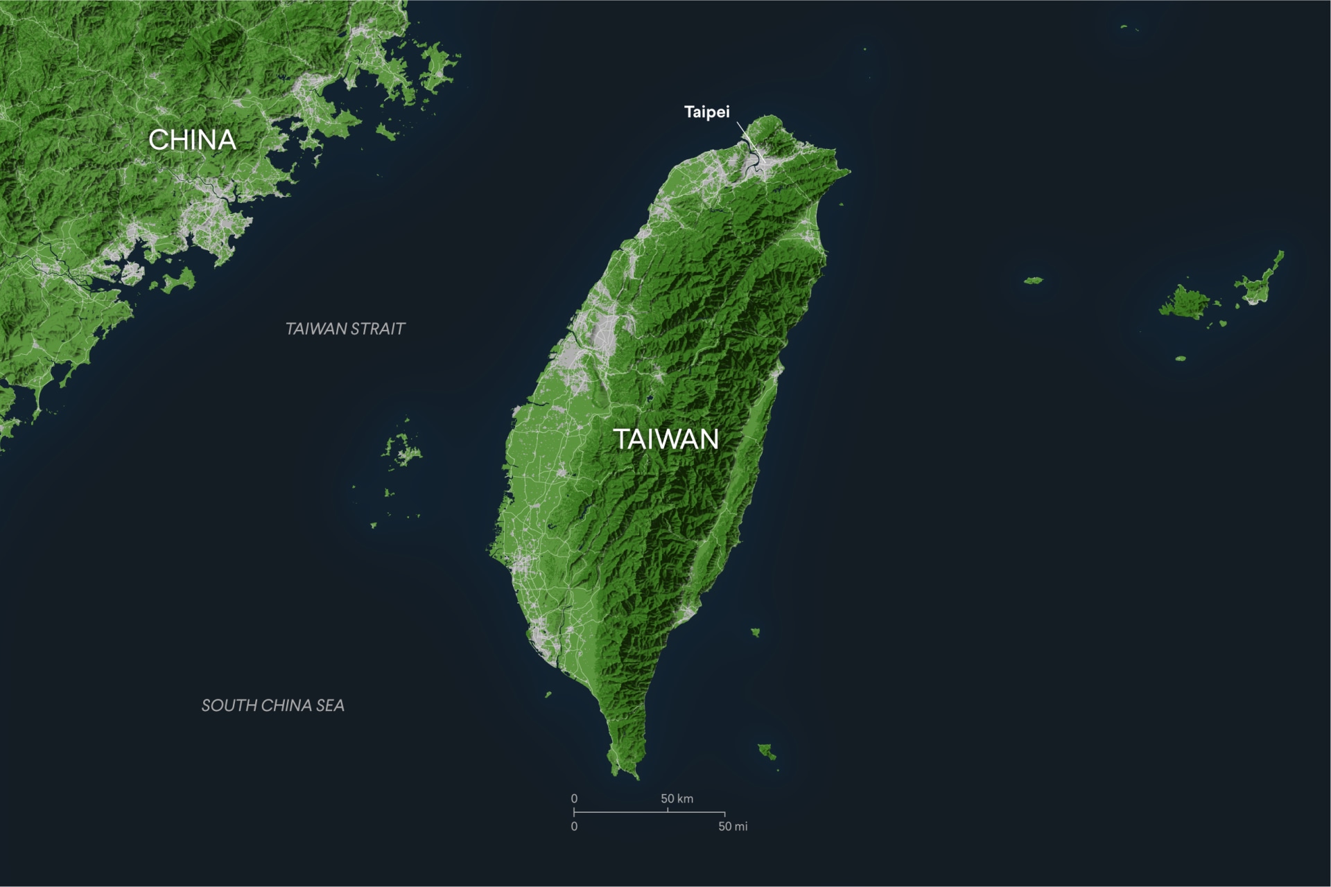 Map showing Taiwab