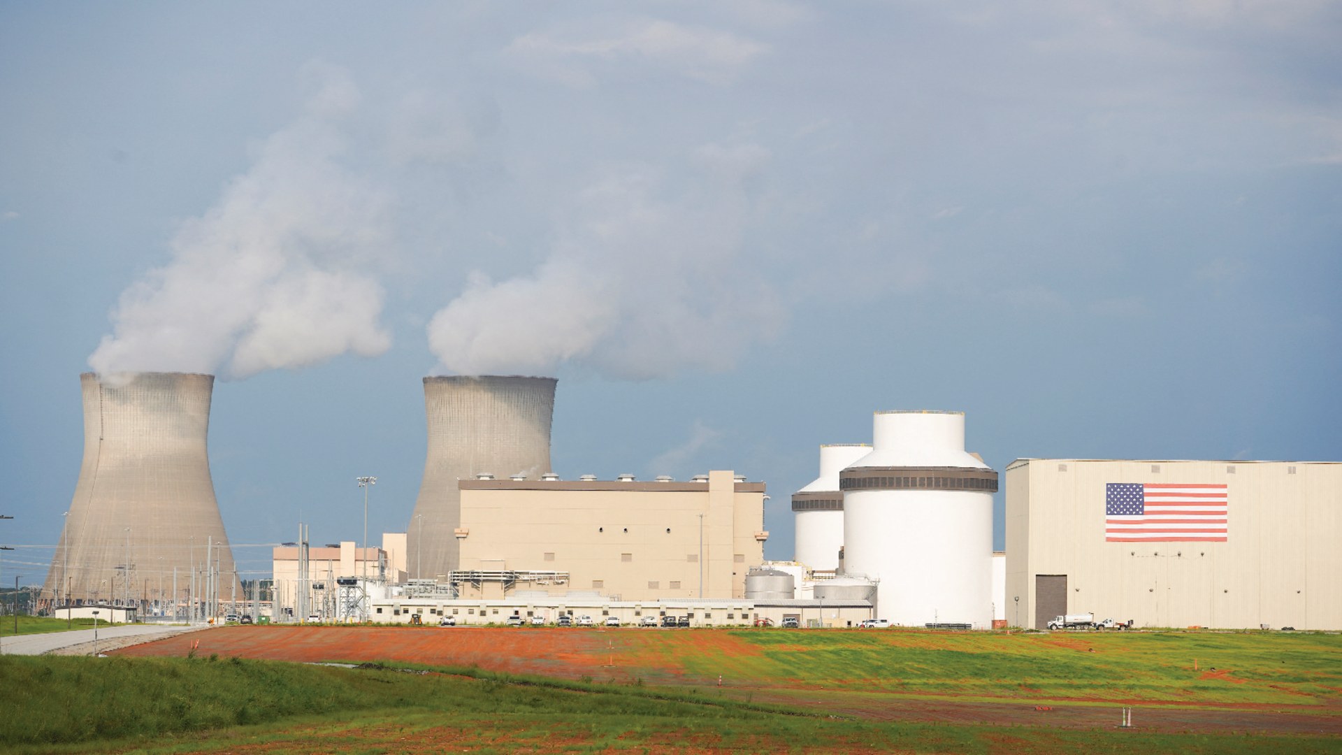 Cooling towers at the nuclear-powered Vogtle Electric Generating Plant in Waynesboro, Georgia, U.S., on August 13, 2024. The plant began commercial operations in April 2024, following federal approval from the Nuclear Regulatory Commission in February 201