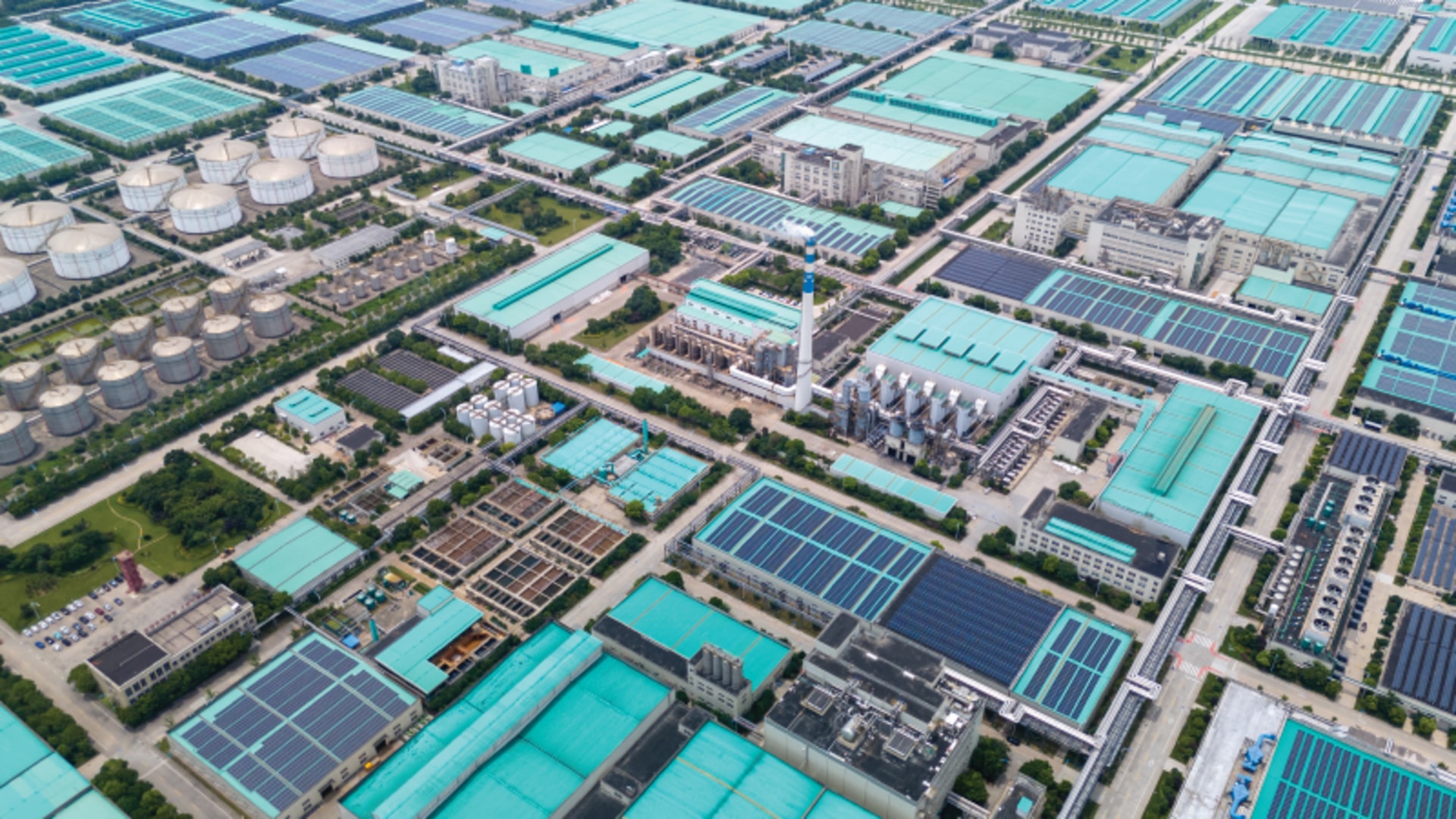 ooftop solar installed at Hengali (Nantong) Industrial Park in the Tongzhou District of China, July 8, 2024.