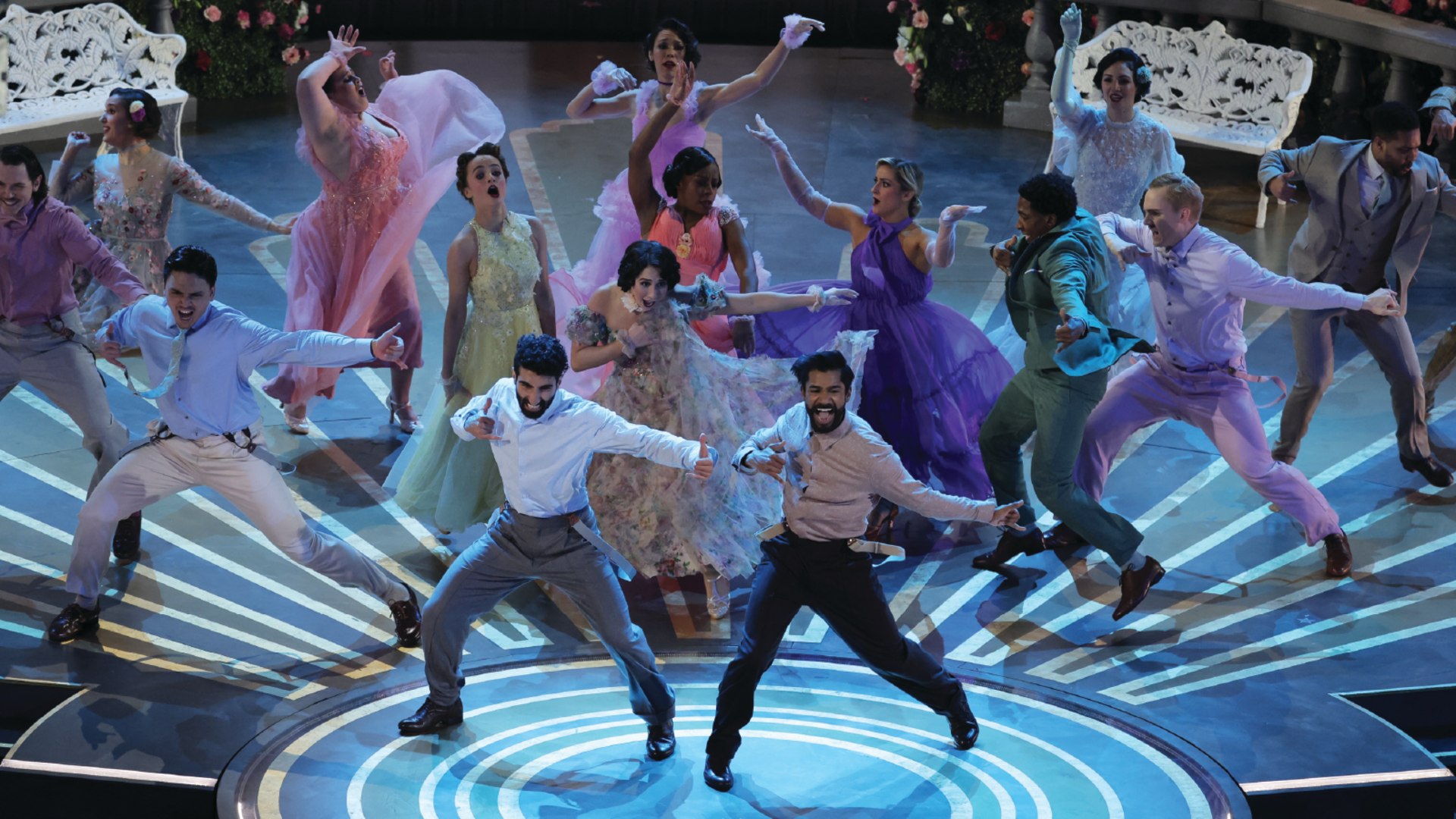 Rahul Sipligunj and Kaala Bhairava perform ”Naatu Naatu” from ”RRR” during the Oscars show at the 95th Academy Awards in Hollywood, Los Angeles, California, U.S., on March 12, 2023. 