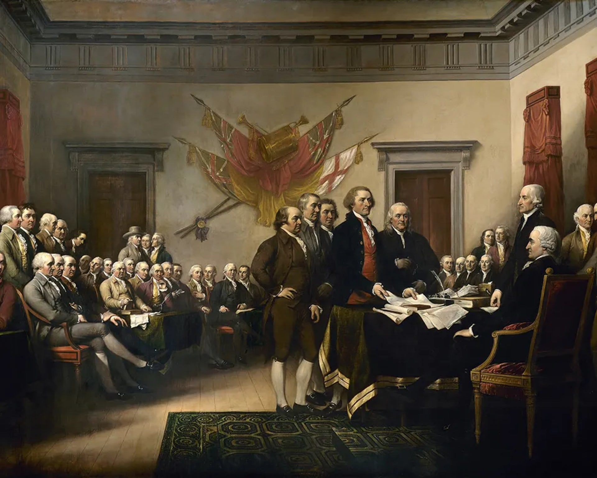 Painting of the signing of the Declaration of Independence