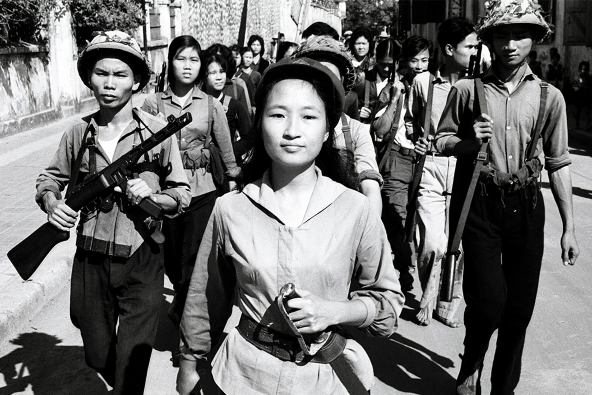A militia group during training in North Vietnam in 1965.