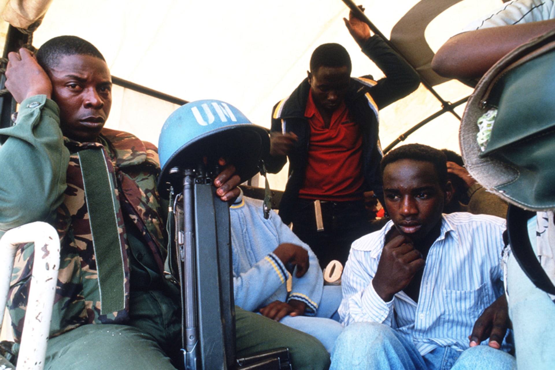 A UN peacekeeper in Rwanda.