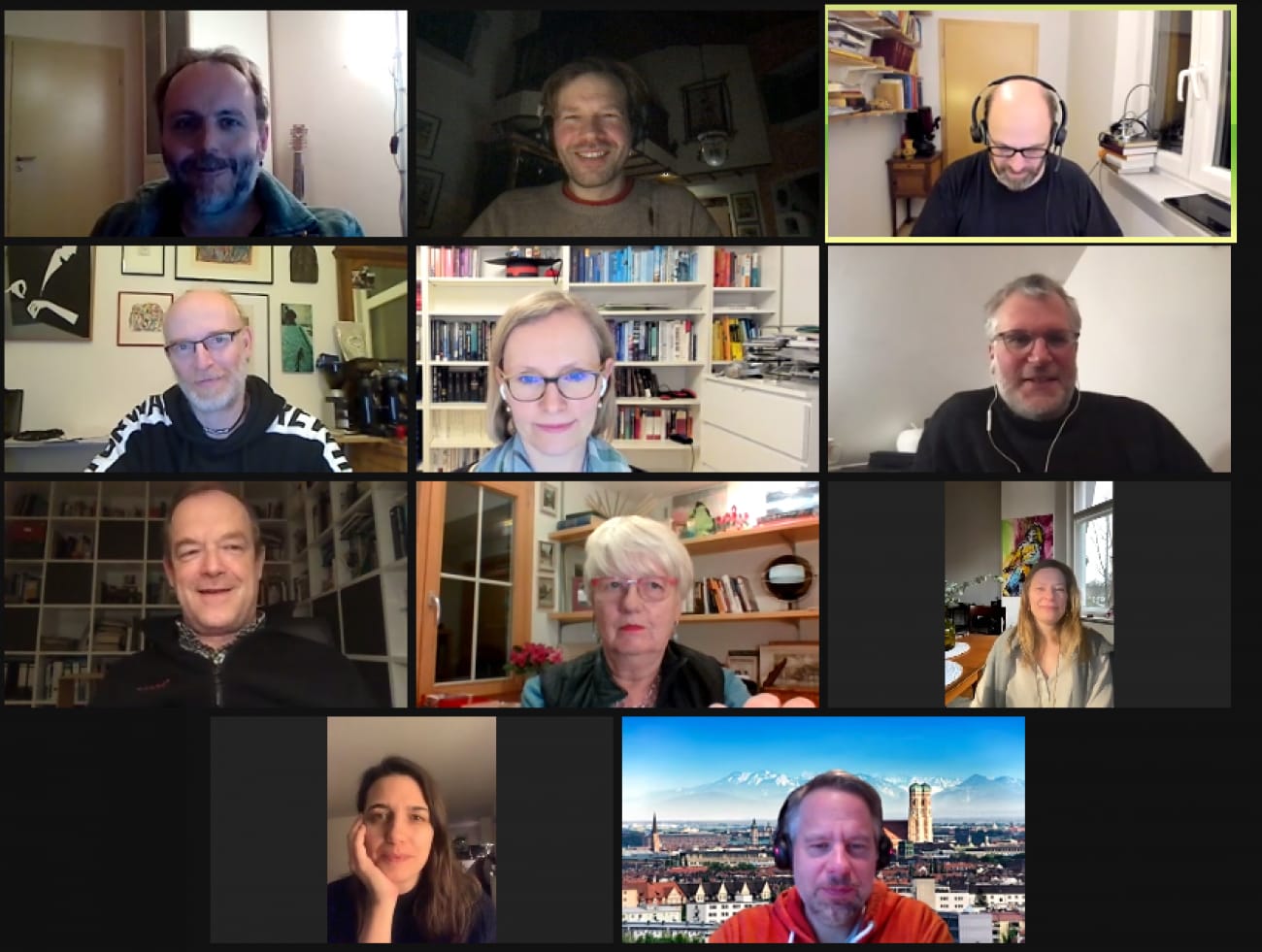 Members of the "No-COVID" group discuss their plans on a Zoom call on January 31, 2021.
