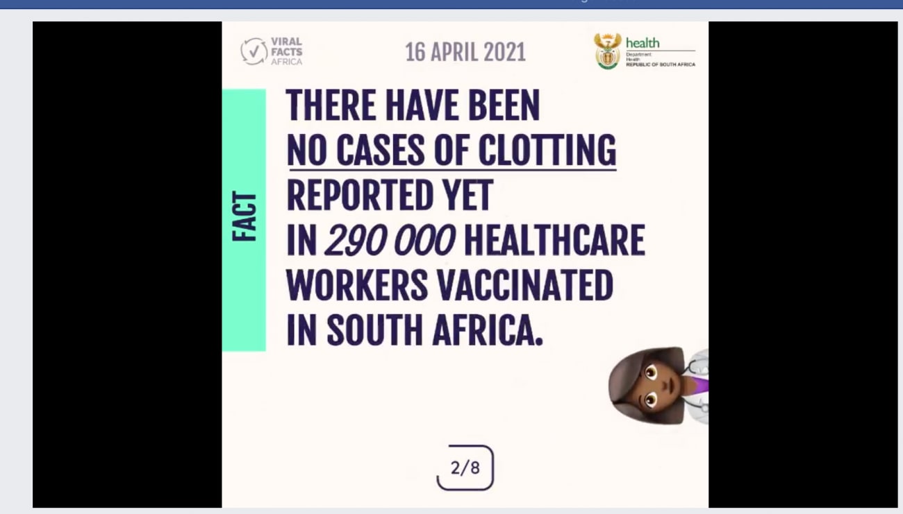 The National Department of Health, South Africa states that the Johnson & Johnson COVID-19 vaccine rollout was paused in an abundance of caution