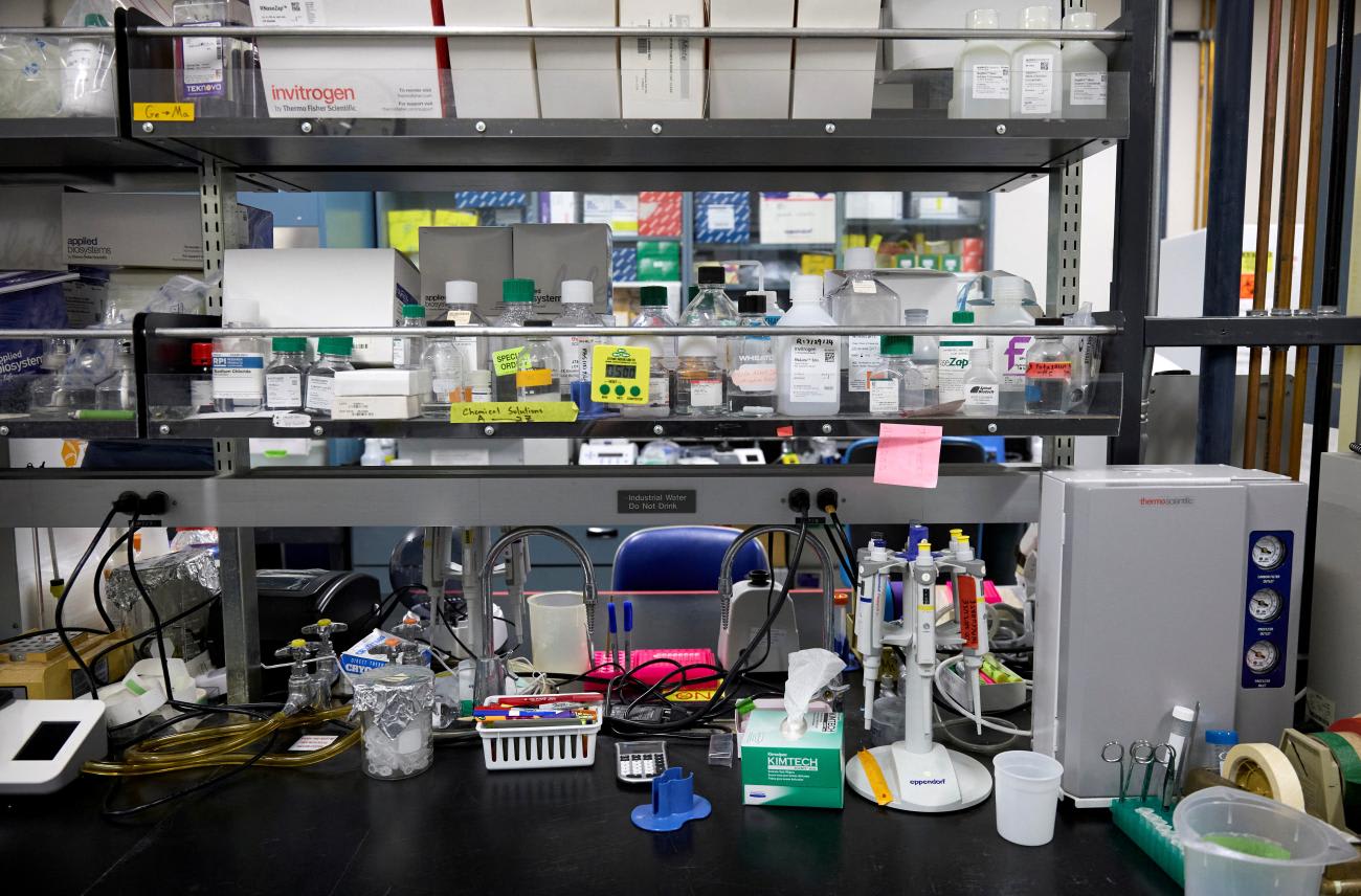 A view shows an unused research lab after USAID funding was cuts, at the University of California, Davis, in Davis, California, on March 6, 2025.