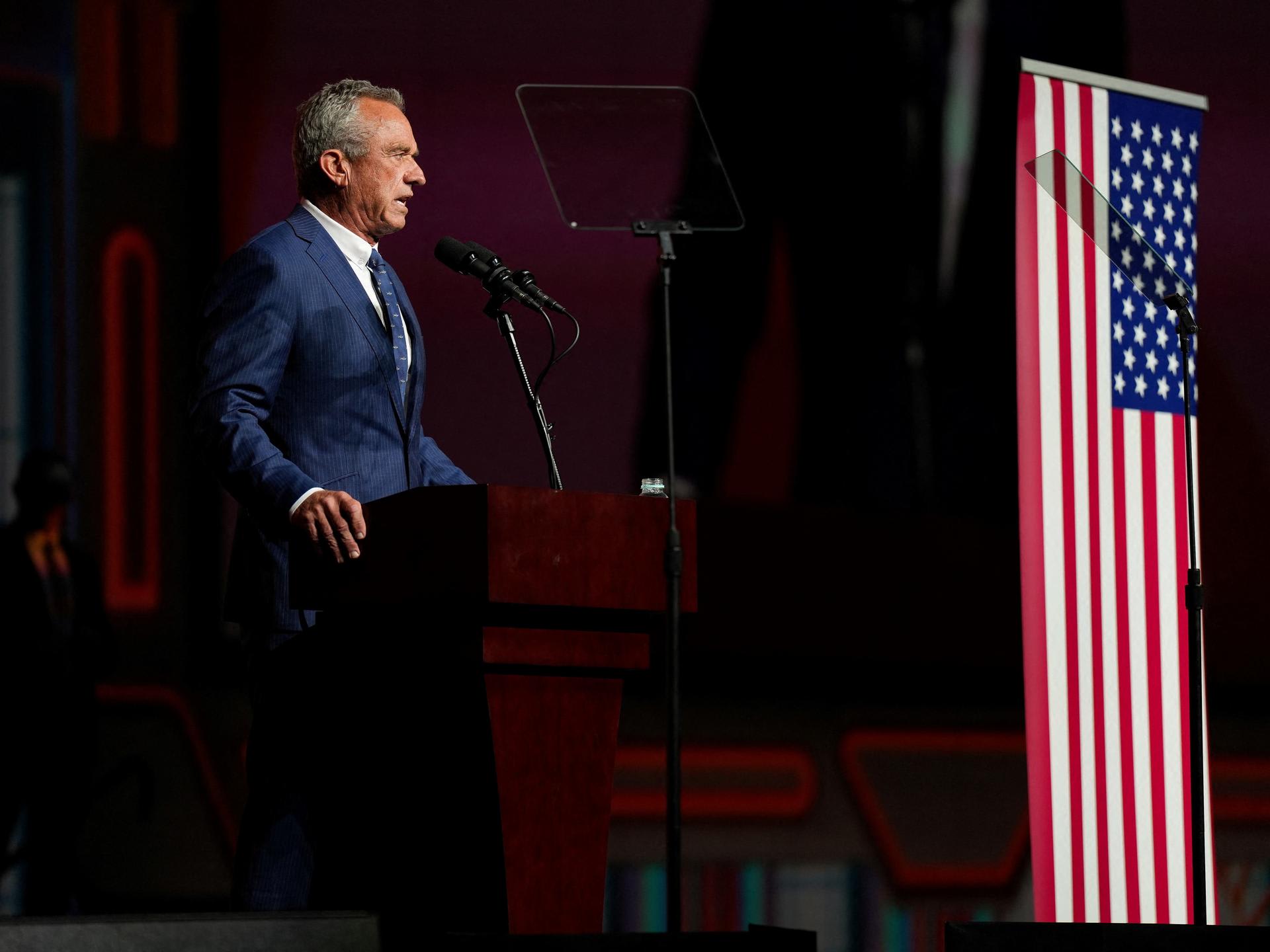 Robert F. Kennedy Jr speaks at Bitcoin 2024 in Nashville, Tennessee, U.S. July 26, 2024.