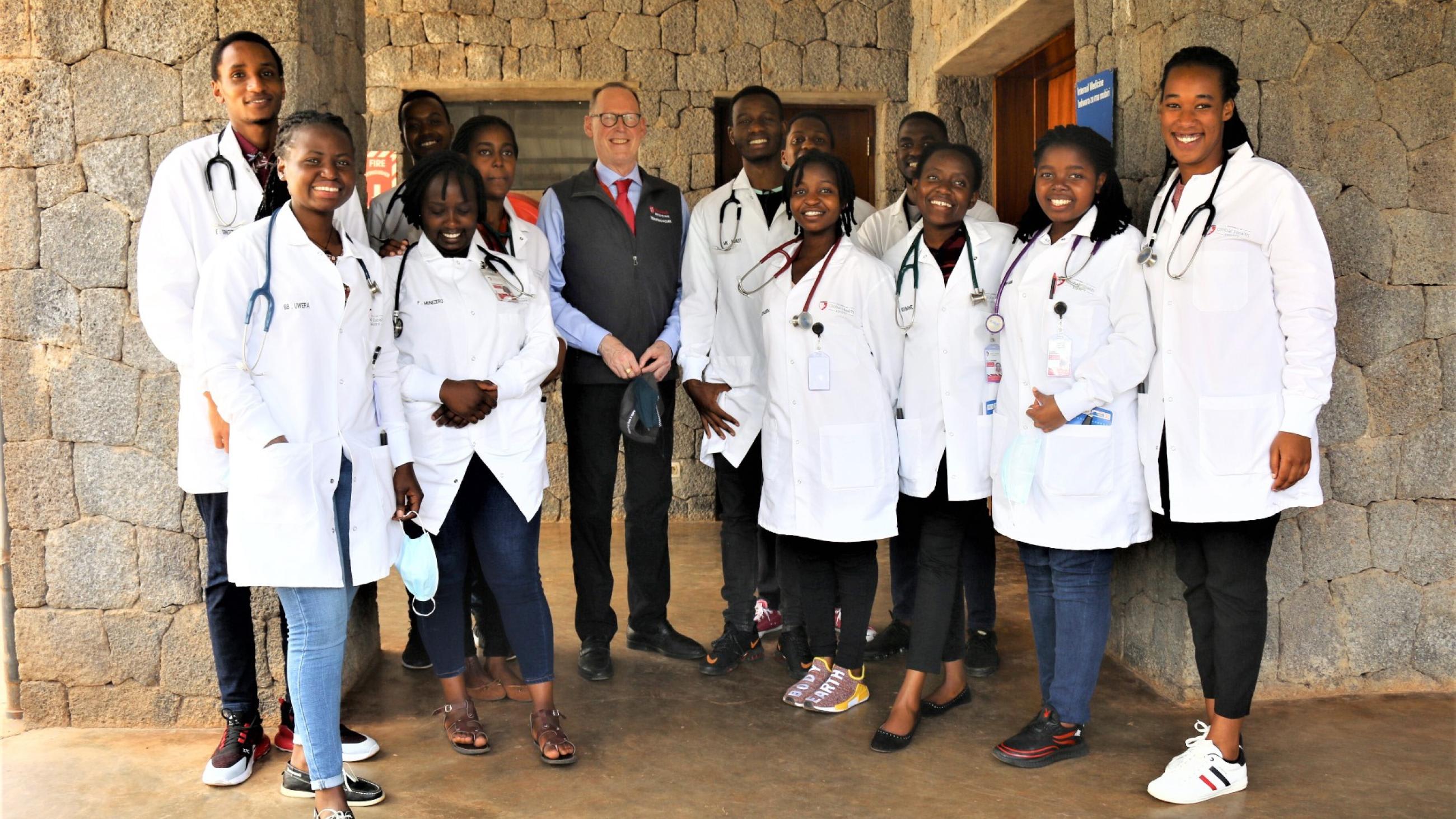 Paul Farmer on rounds at Butaro District Hospital.