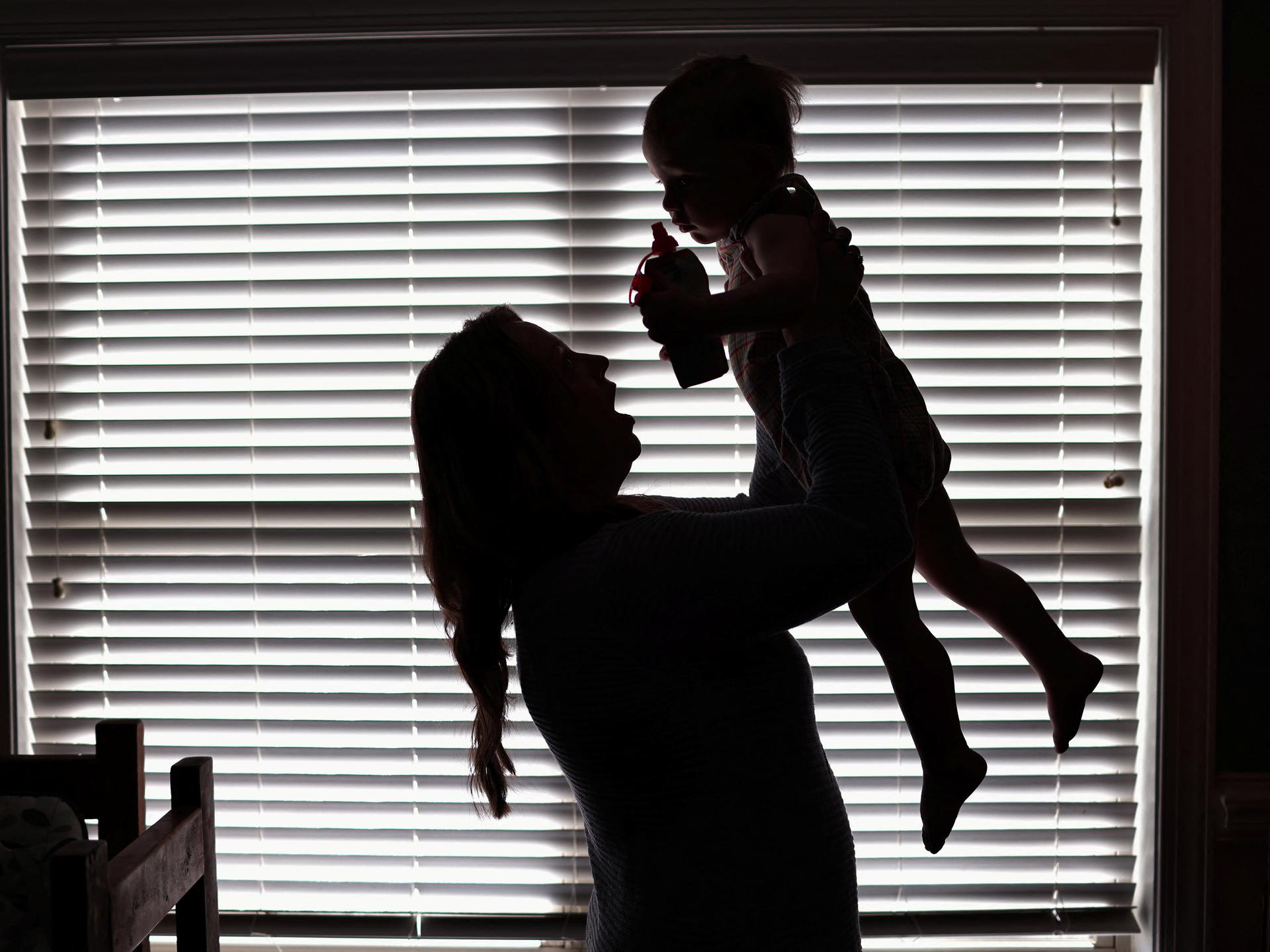 Kristia Rumbley of Birmingham, Alabama used in vitro fertilization to have three children, and has kept two embryos on ice for eight years. Photo taken February 23, 2024.