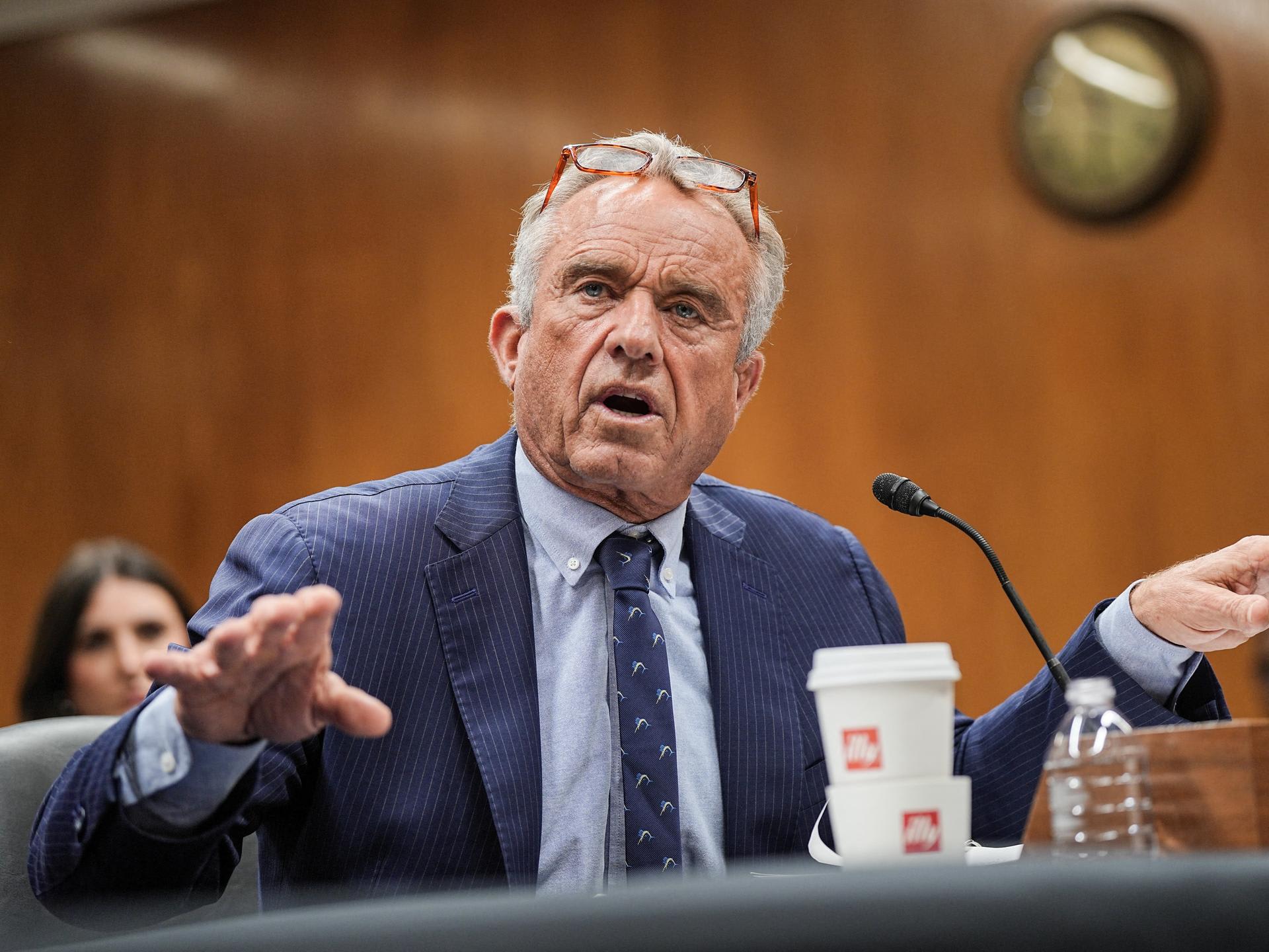 U.S. Health and Human Services Secretary Robert F. Kennedy Jr. testifies before the Senate Committee on Appropriations, on Capitol Hill, in Washington, DC, on May 20, 2025