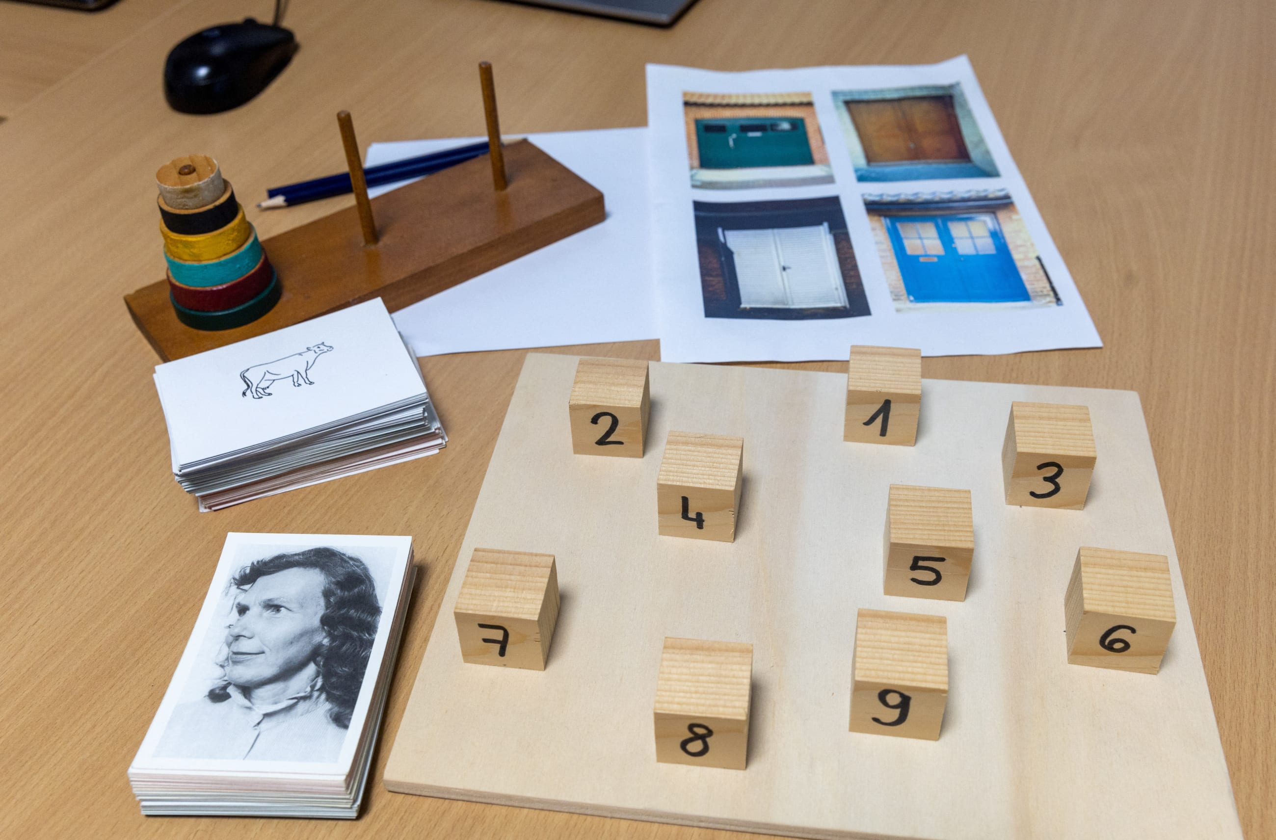 A view shows tests for patients suffering from Alzheimer's disease at the Memory Centre Department of Readaptation and Geriatrics of the University Hospital (HUG), in Geneva, Switzerland, on June 6, 2023.