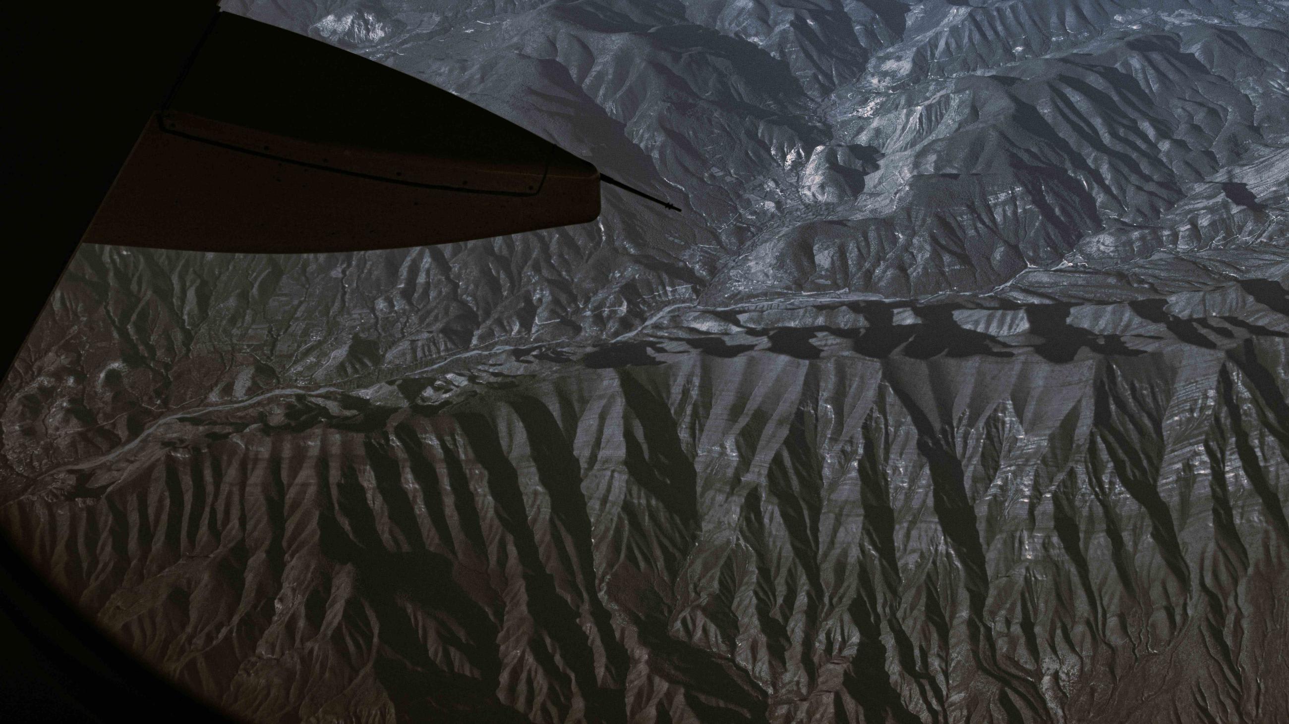 An aerial view of Monterrey Mountains, December 2024