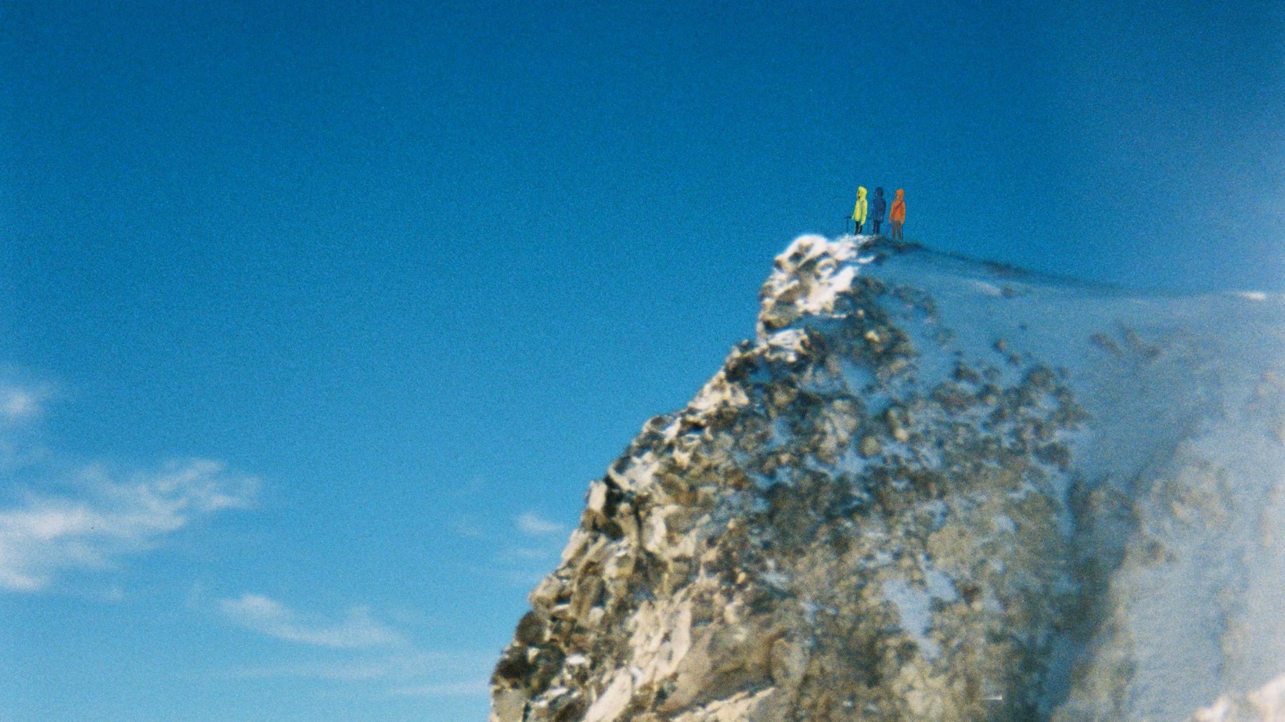 "Summit Thoughts of Atmospheric Microplastics," an illustration.