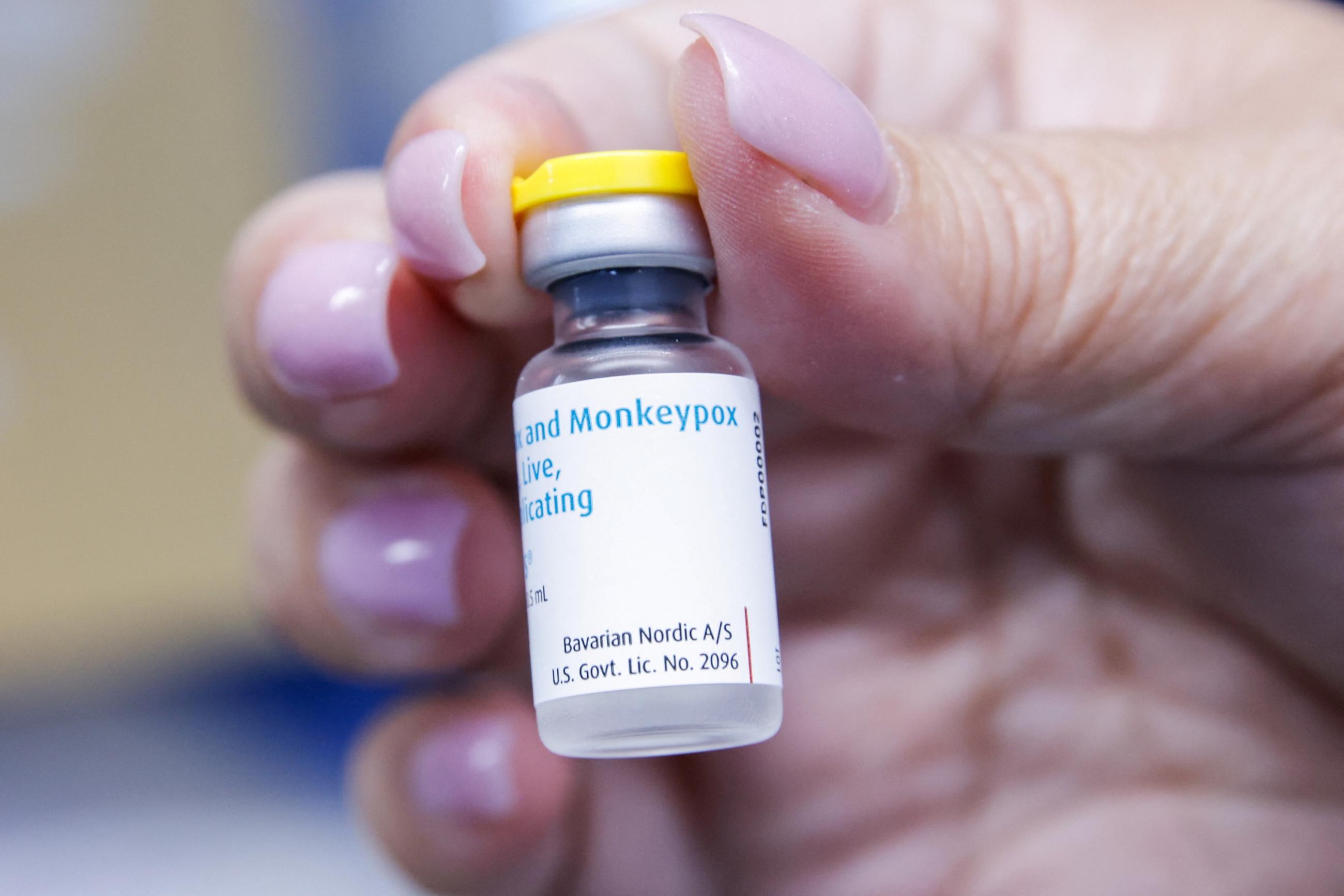 A nurse holds an mpox vaccination at the Northwell Health Immediate Care Center at Fire Island-Cherry Grove, in New York, U.S., July 15, 2022.