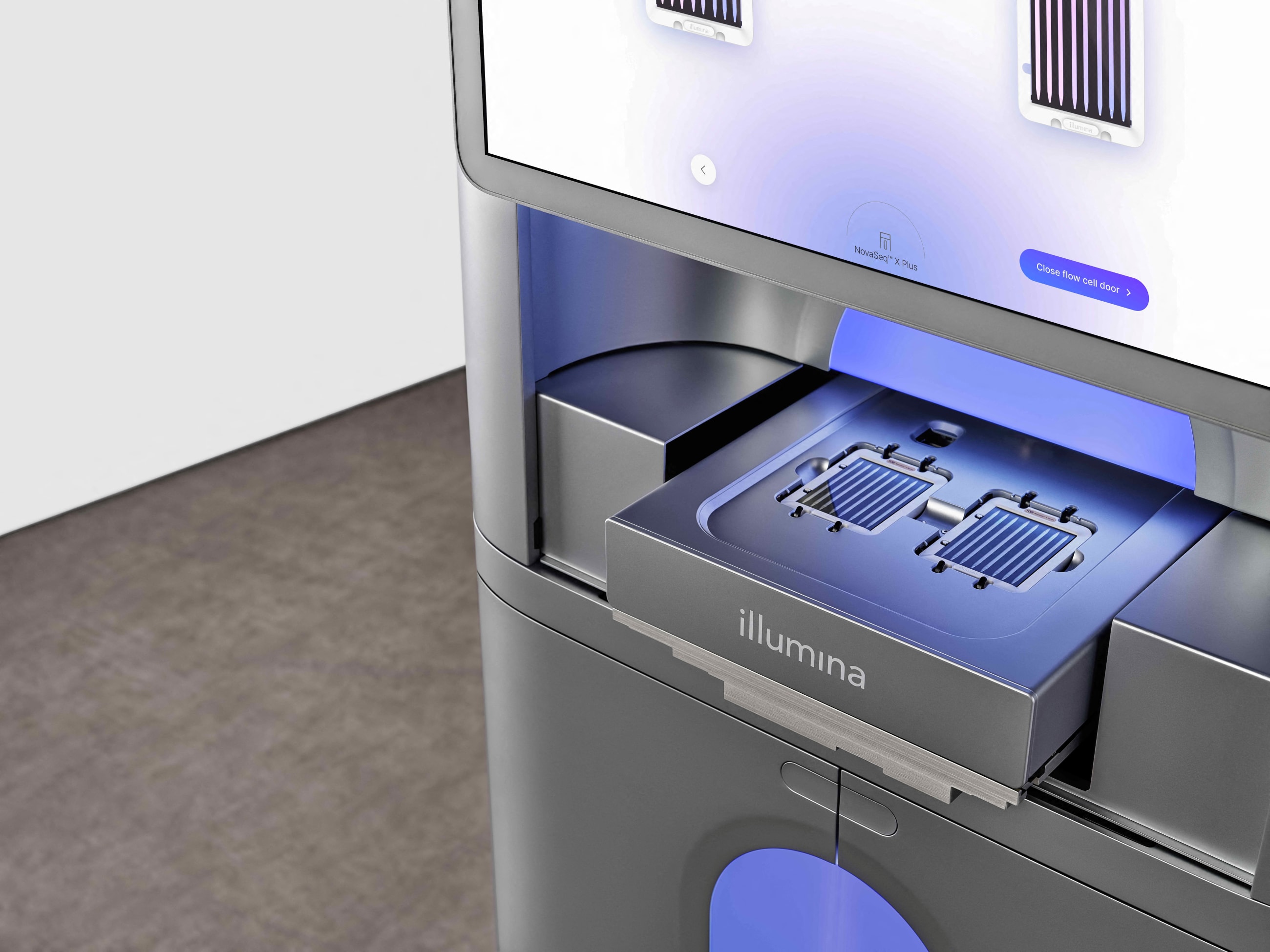 Illumina Inc's NovaSeq X Plus gene sequencing system is shown.