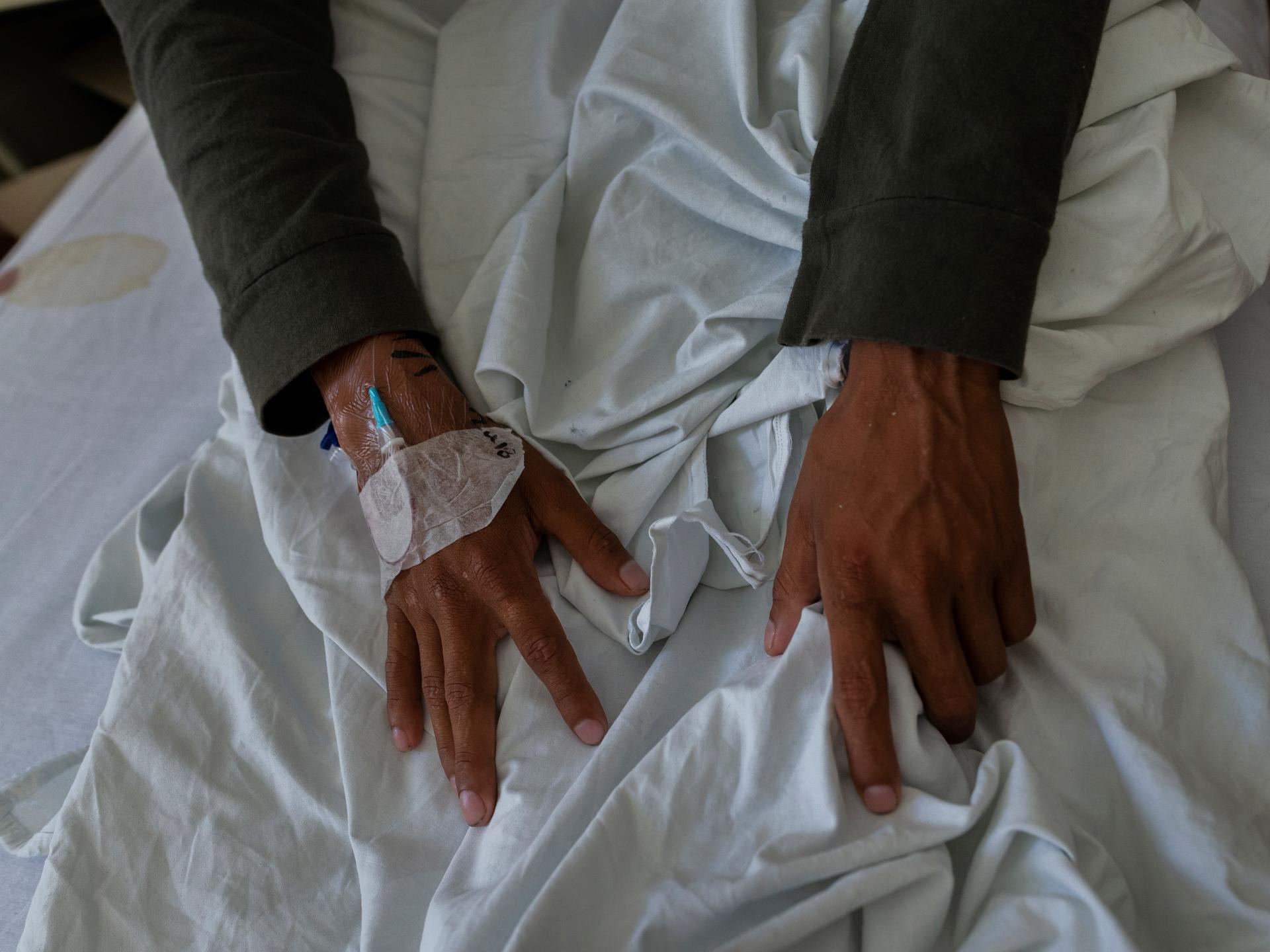 A man is treated for tuberculosis, at the Muniz public hospital, in Buenos Aires, Argentina, on January 11, 2019.