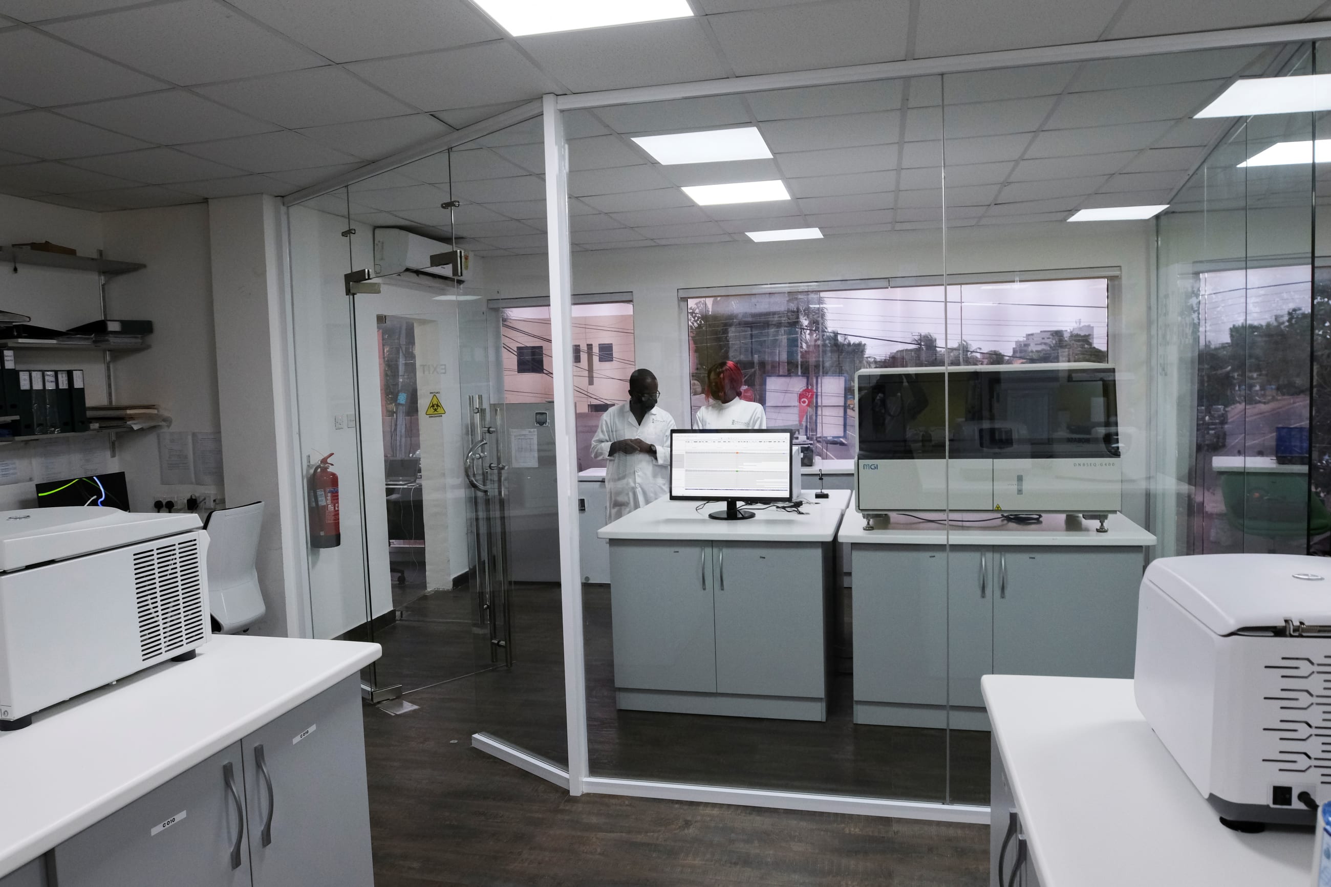 Scientists work at Yemaachi Biotechnology facility, a cancer research laboratory in Accra, Ghana May 19, 2022.