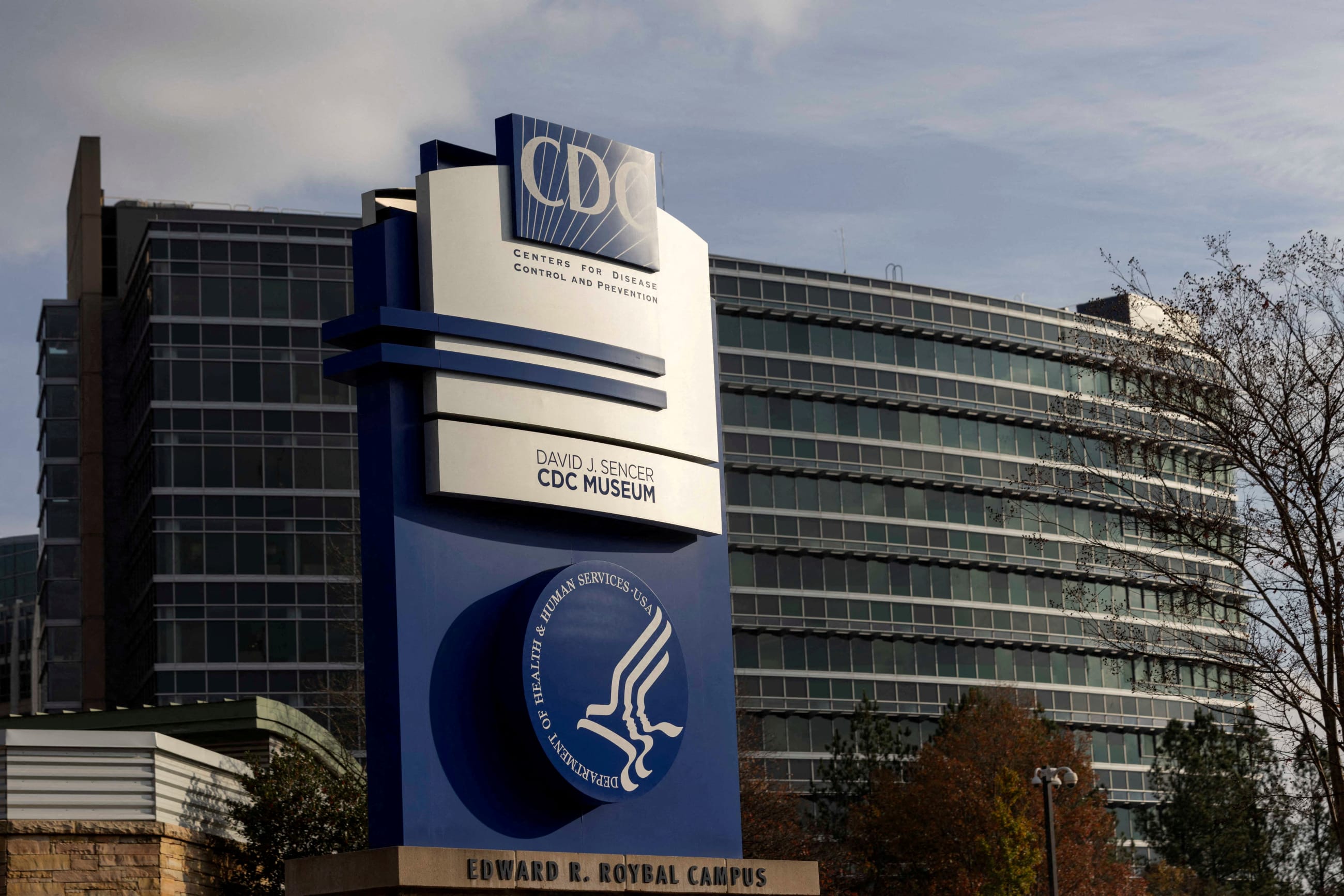 The exterior of the Centers for Disease Control and Prevention in Atlanta, Georgia, on November 20, 2025.