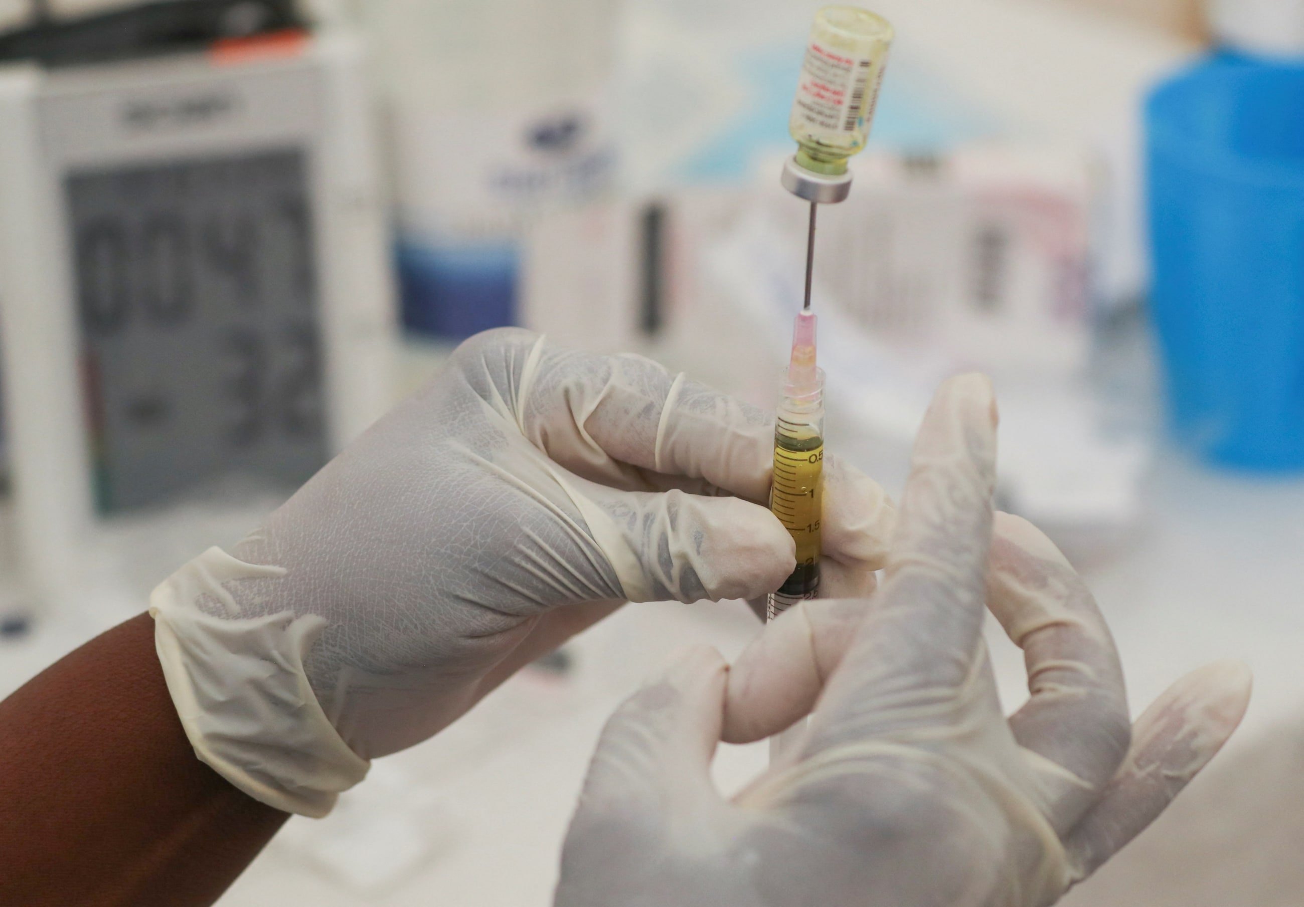 A health official administers Lenacapavir, a long‑acting HIV prevention injection, in Epworth, Zimbabwe, on February 19, 2026.