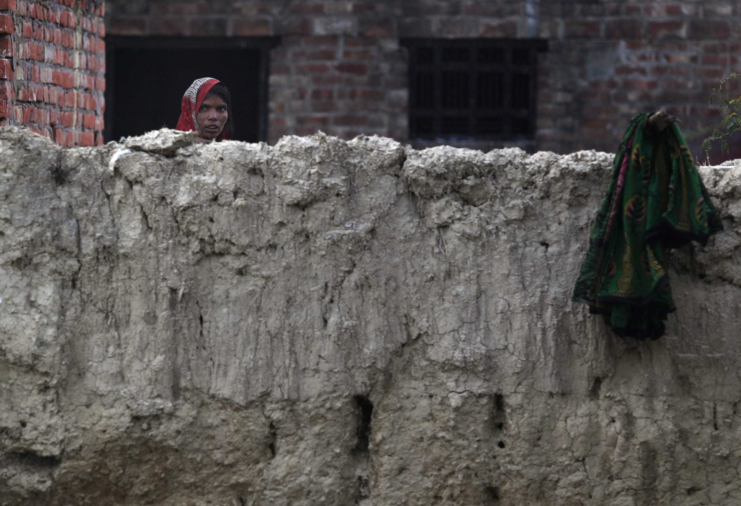 A woman looks out from her house, in the Dalit village of Bhaddi Kheda, in Uttar Pradesh, India, on January 15, 2012.