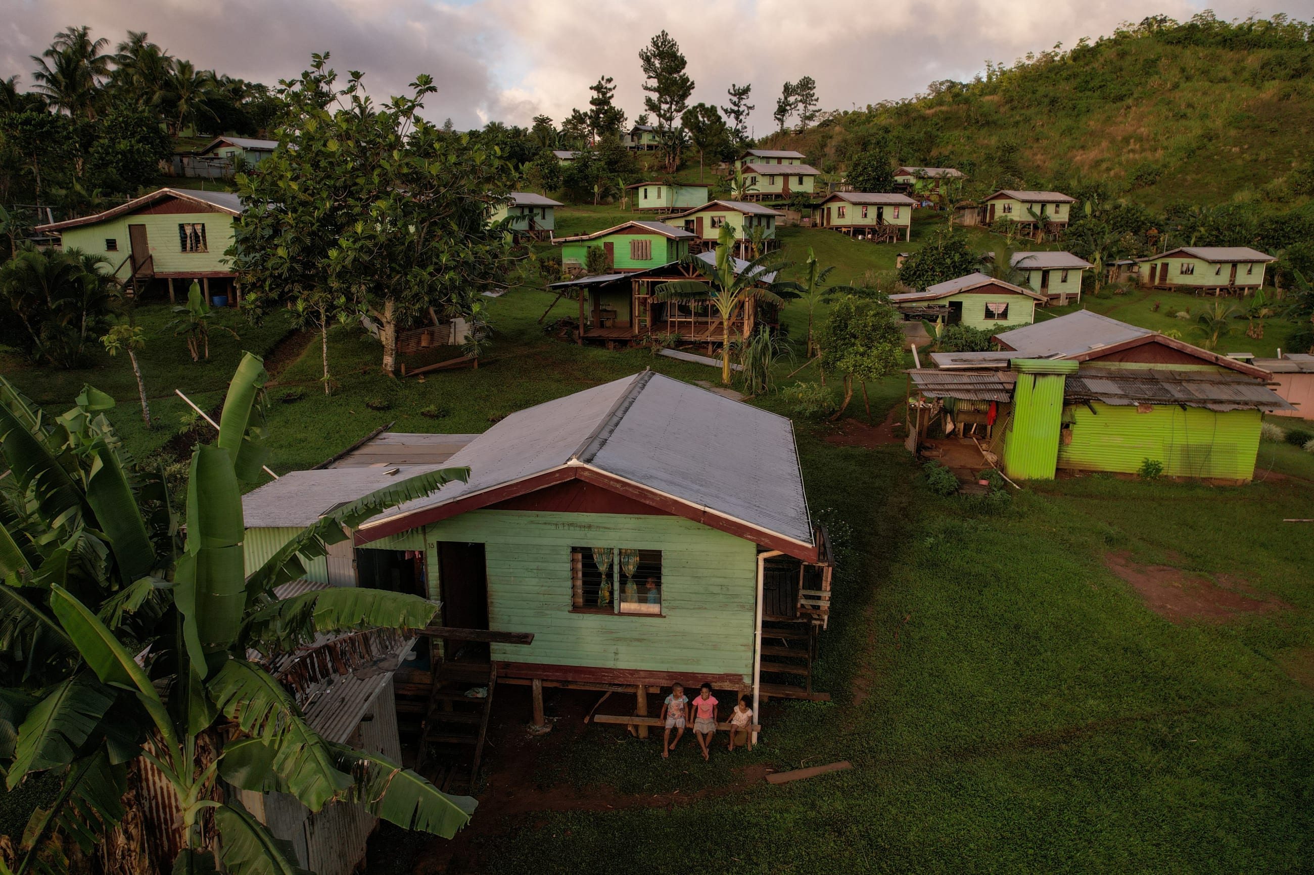 A view of the inland relocated site of Vunidogoloa Village, in Fiji, on July 18, 2022.