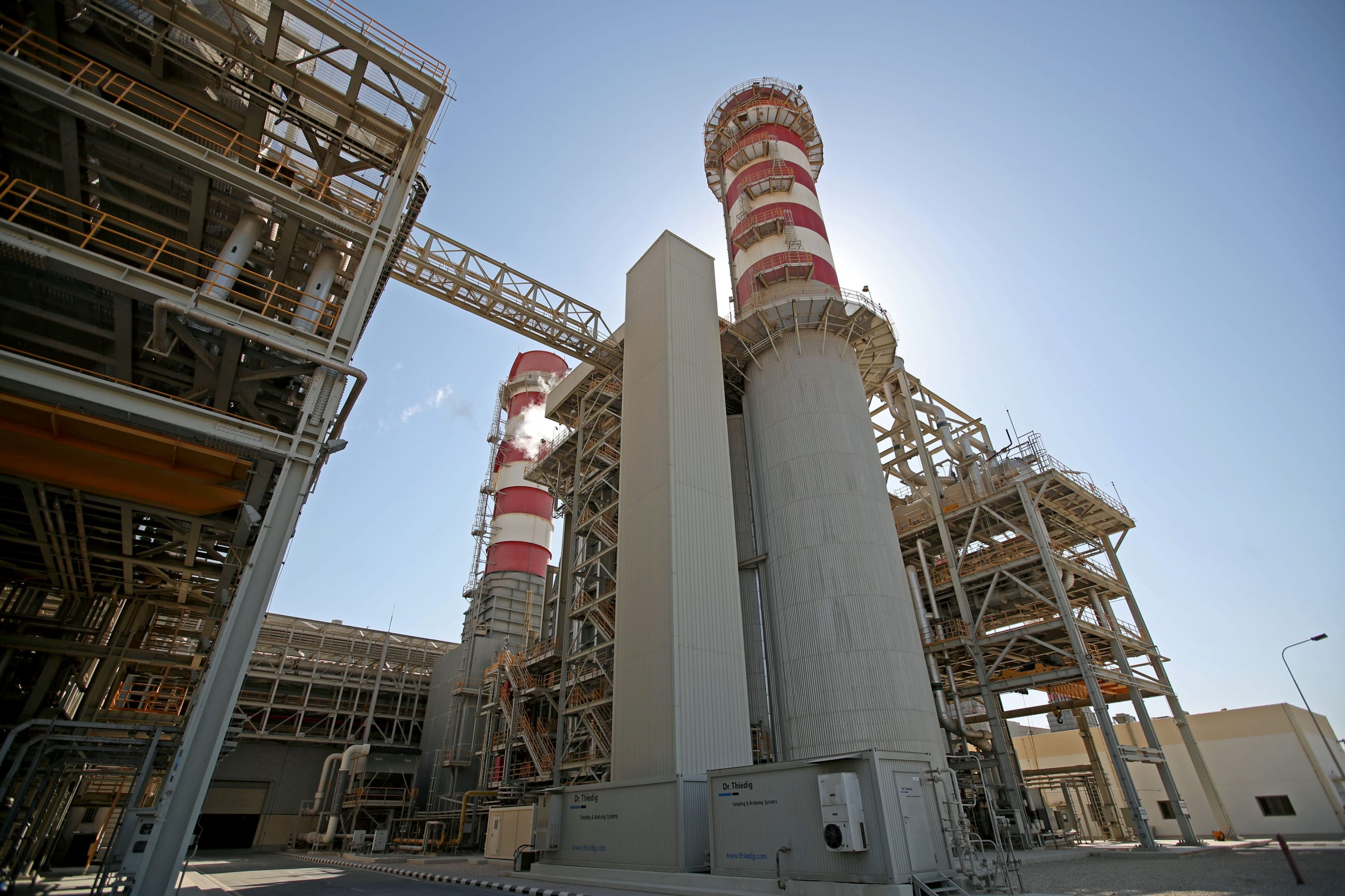 A general view of the world's largest desalination plant at the Saline Water Conversion Corporation's Ras al-Khair Power and Desalination Plant is seen, in Ras al-Khair, Saudi Arabia, on October 8, 2020. Picture taken October 8, 2020.