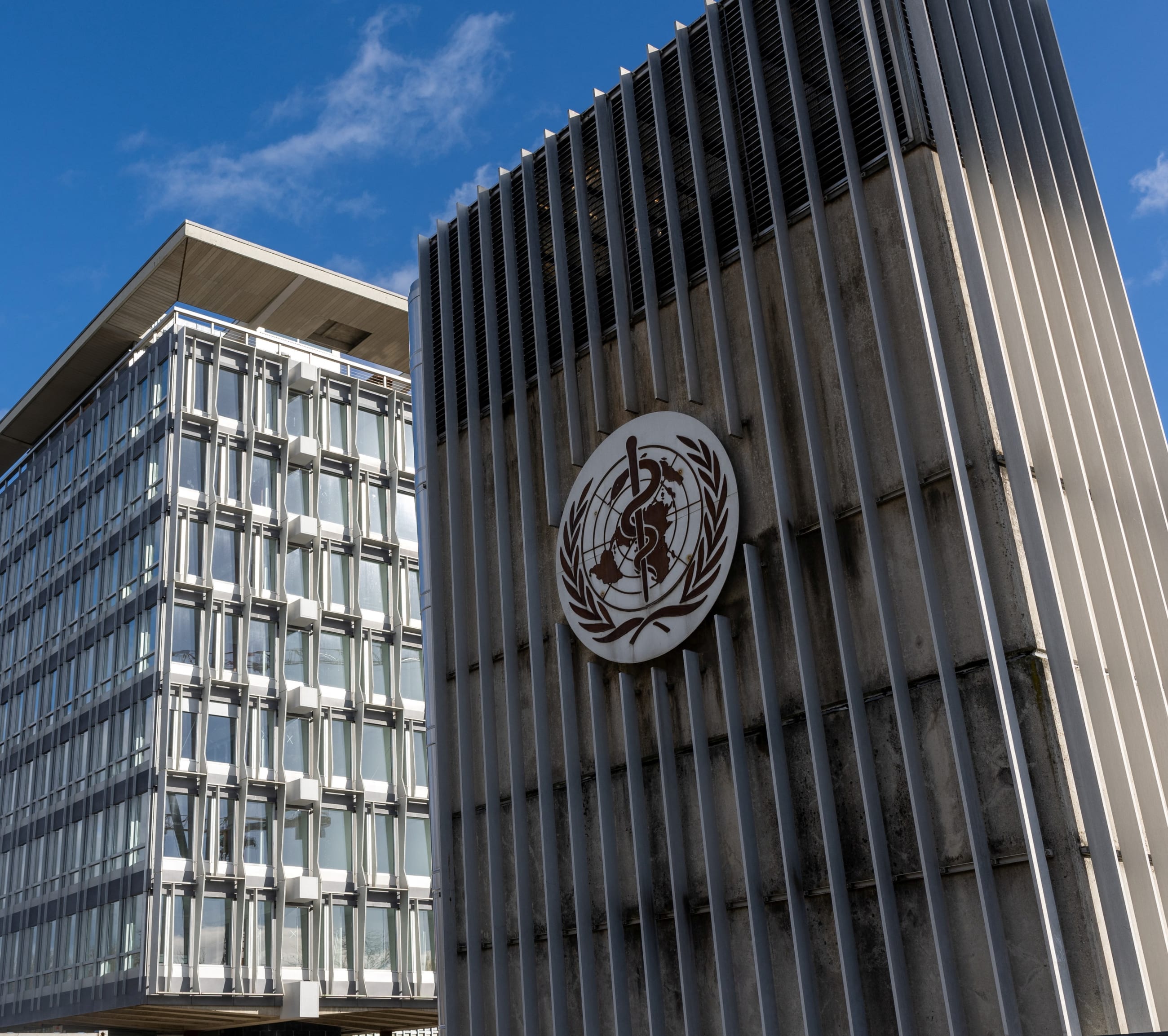 The World Health Organization headquarters is seen in Geneva, Switzerland, on January 28, 2025.