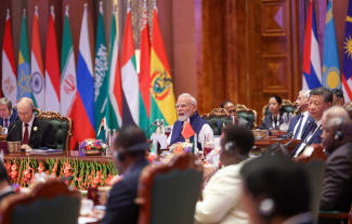 India’s Prime Minister Narendra speaks during day two of the BRICS Summit in New Delhi, India, on September 13, 2026.