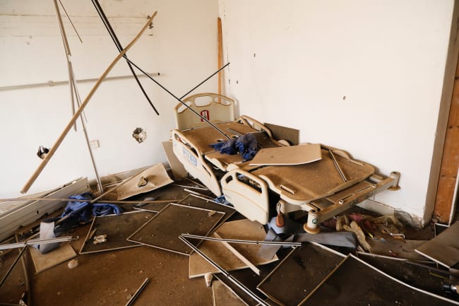 A view of a destroyed ward in Khartoum Hospital, in Khartoum, on Sudan April 26, 2025.