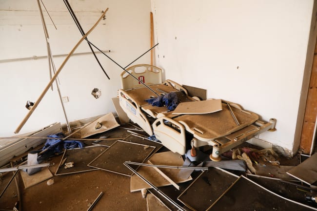 A view of a destroyed ward in Khartoum Hospital, in Khartoum, on Sudan April 26, 2025.