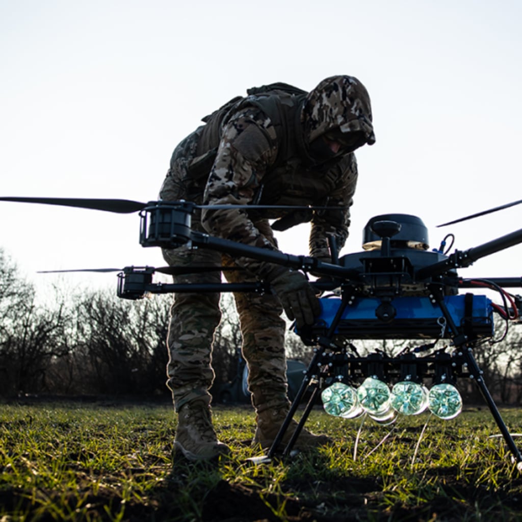 <p>Ukrainian soldier prepares a drone for flight at a training area on February 8, 2025 in Donetsk Oblast, Ukraine.</p>

