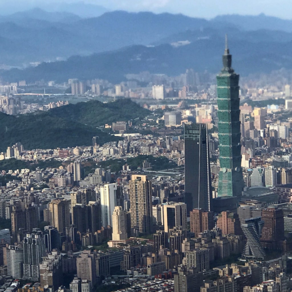 <p>Taipei, the capital of Taiwan, is seen from an aerial view.</p>
